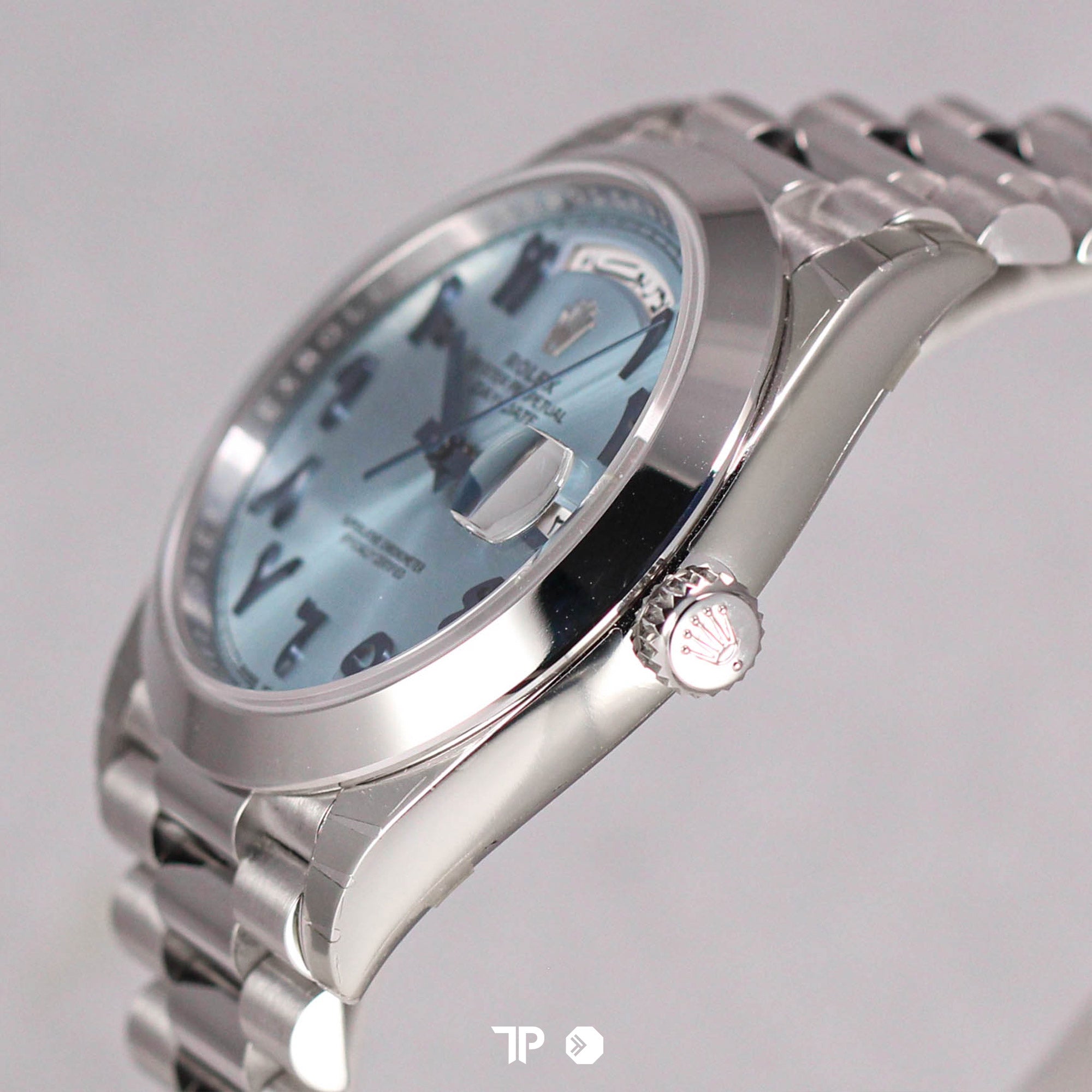 Day-Date Platinum Ice Blue Arabic Dial (NEW Full Seals 2017)