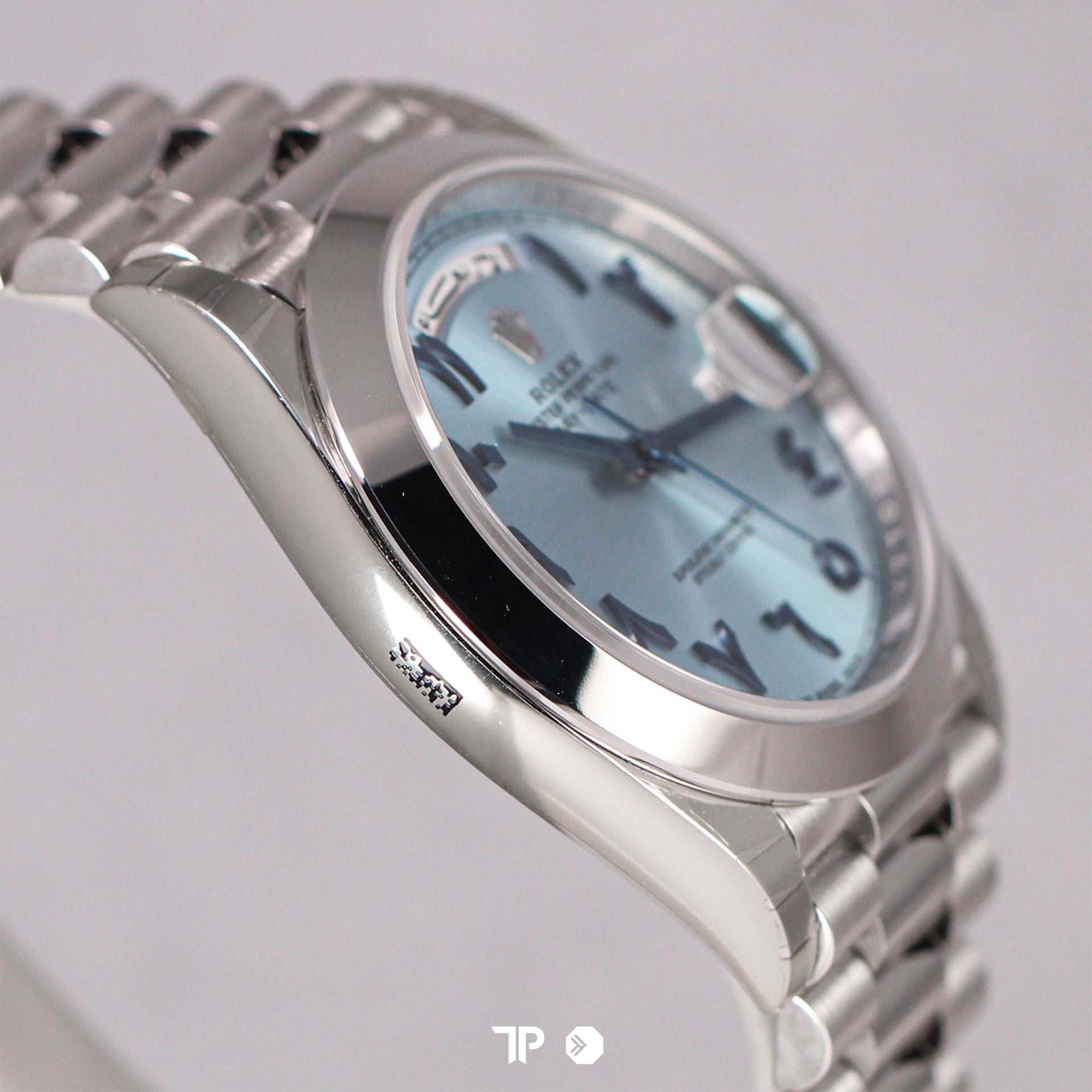 Day-Date Platinum Ice Blue Arabic Dial (NEW Full Seals 2017)