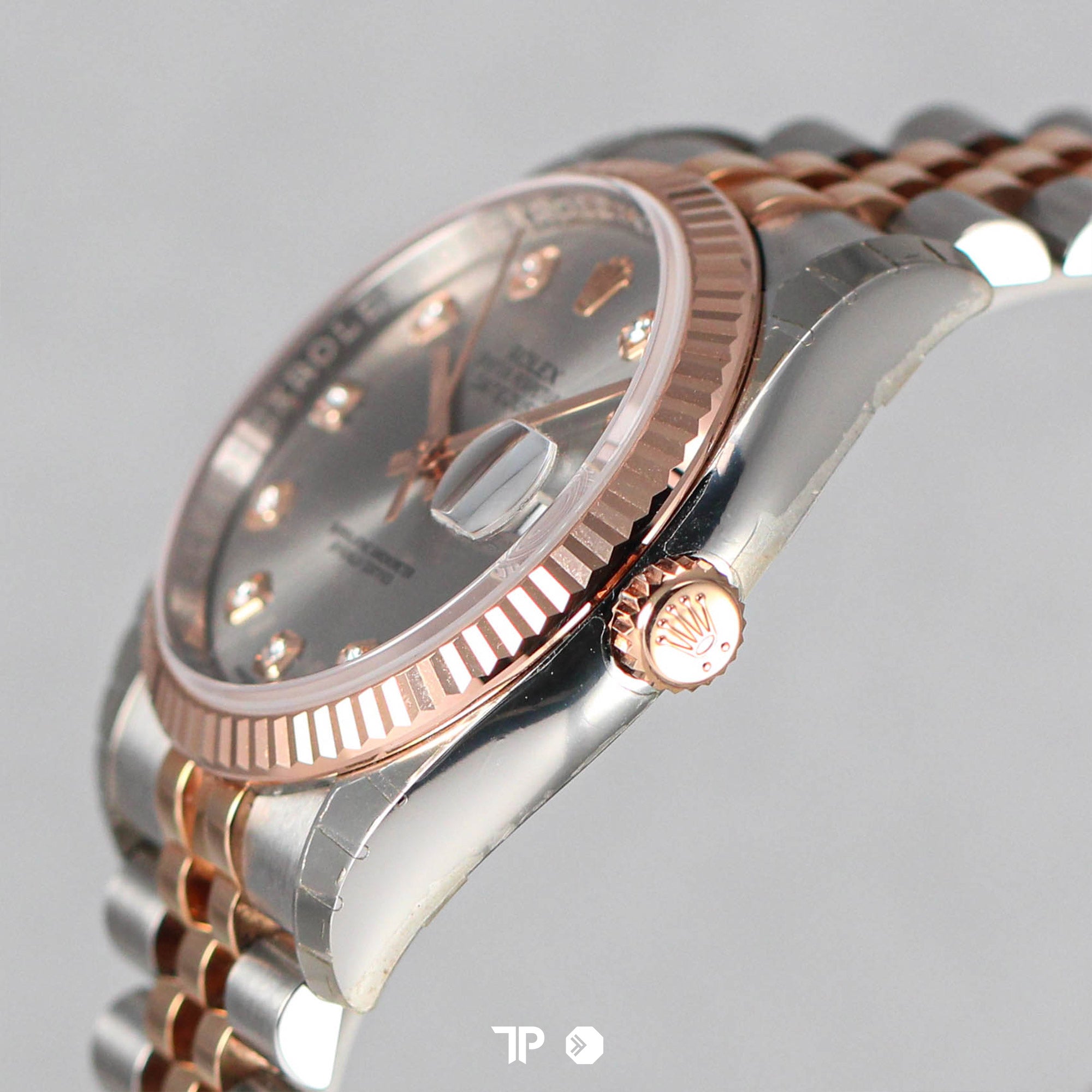 Datejust 36 Rhodium Diamond Dial Two Tone Rose Gold (2018)