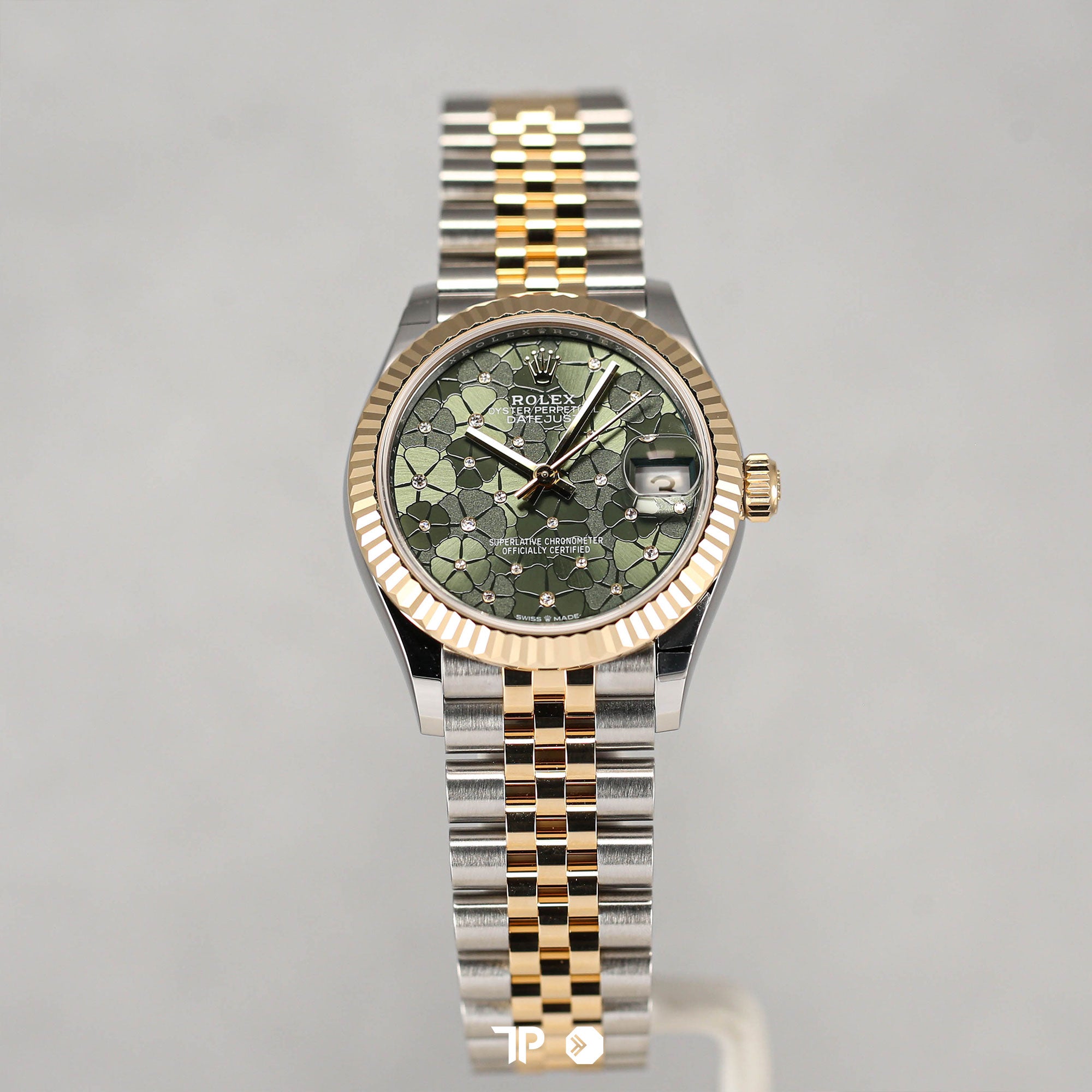 Datejust 31 Green Floral Diamond Two Tone Yellow Gold (NEW 2023)