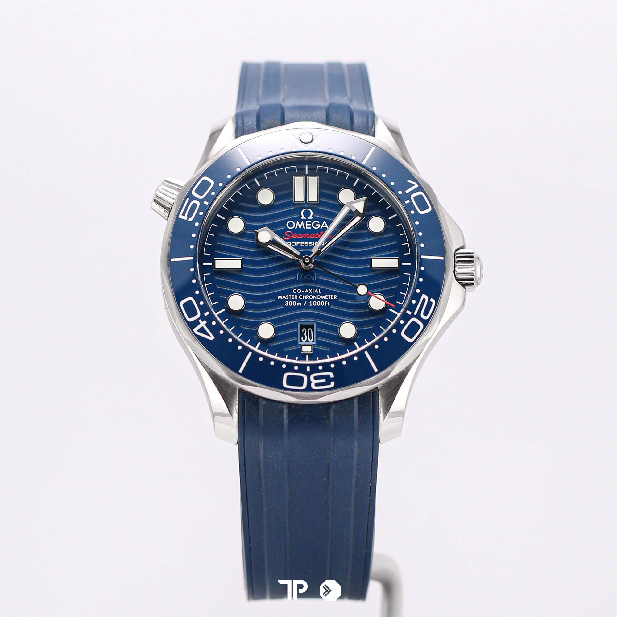 Seamaster Diver Blue Wave Dial Rubber Strap (2021)