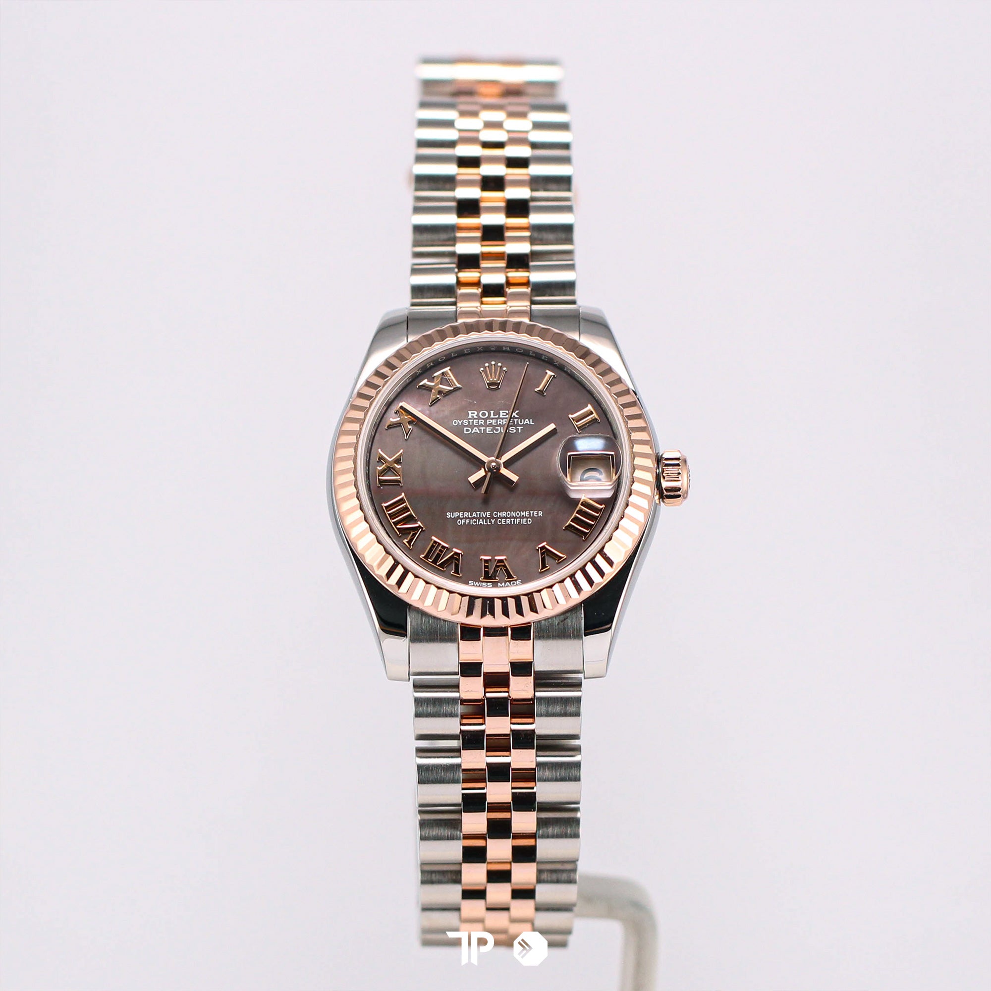 Datejust 31 Black Mother Of Pearl Dial Two Tone Rose Gold Jubilee (2017)