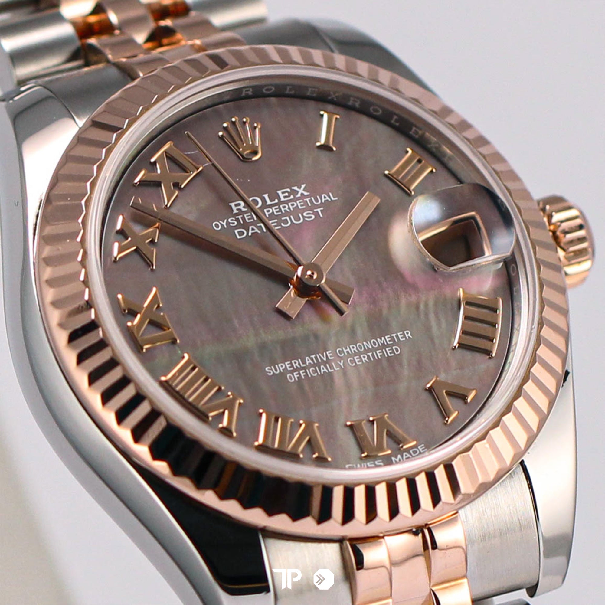 Datejust 31 Black Mother Of Pearl Dial Two Tone Rose Gold Jubilee (2017)