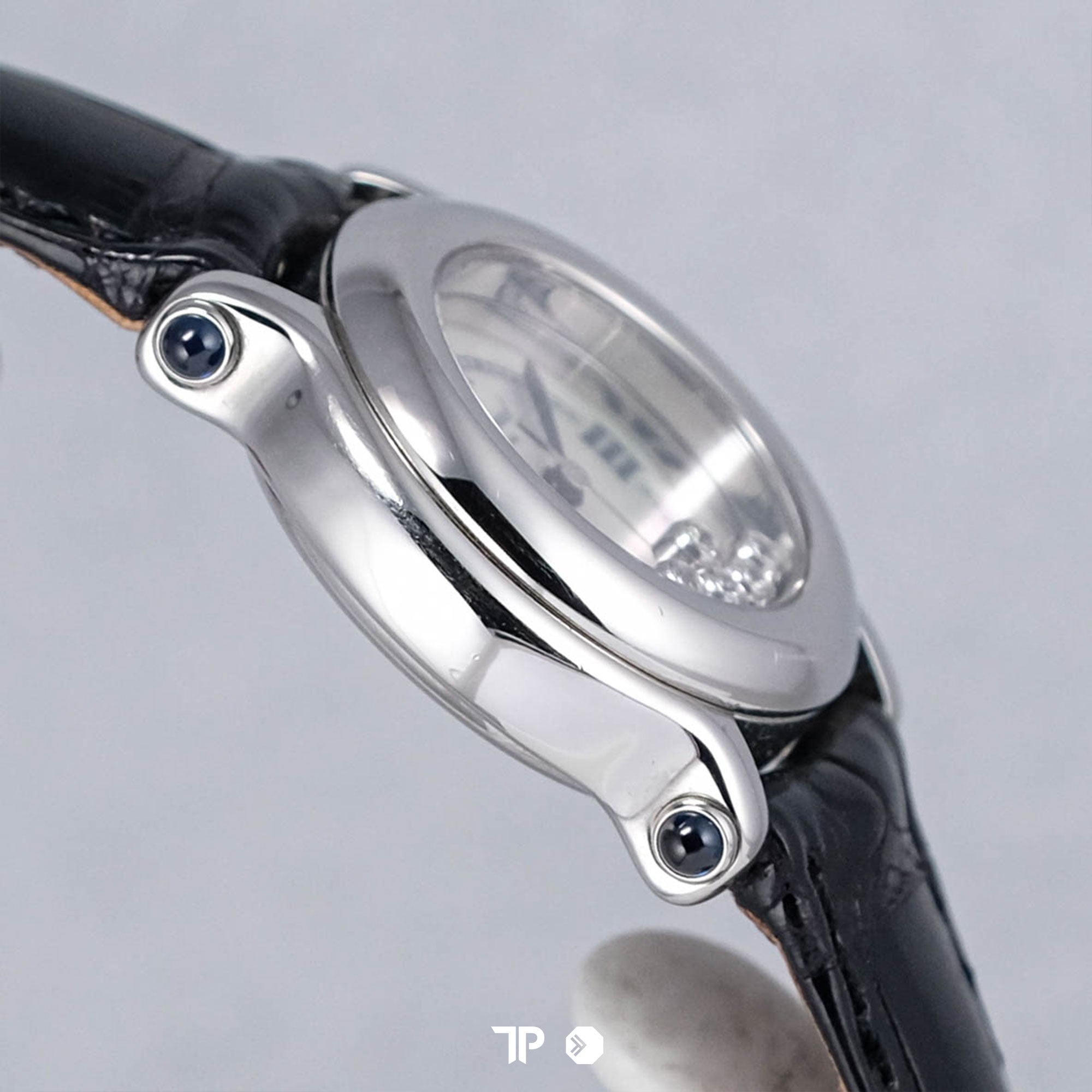 Happy Sport Mother of Pearl Dial Black Leather 35mm