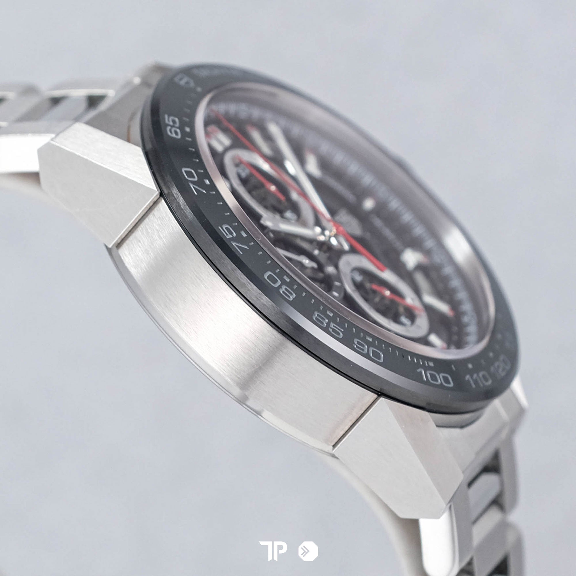 Carrera Heuer 01 Skeleton Ceramic Bezel Steel Bracelet 43mm (2016)
