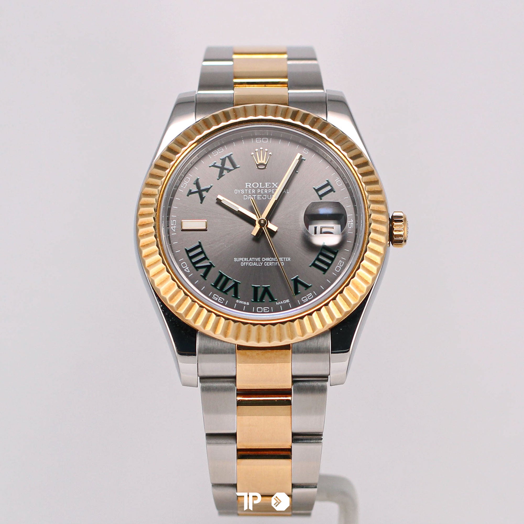 Datejust II 41mm Two Tone Yellow Gold Wimbledon Oyster Bracelet (2014)