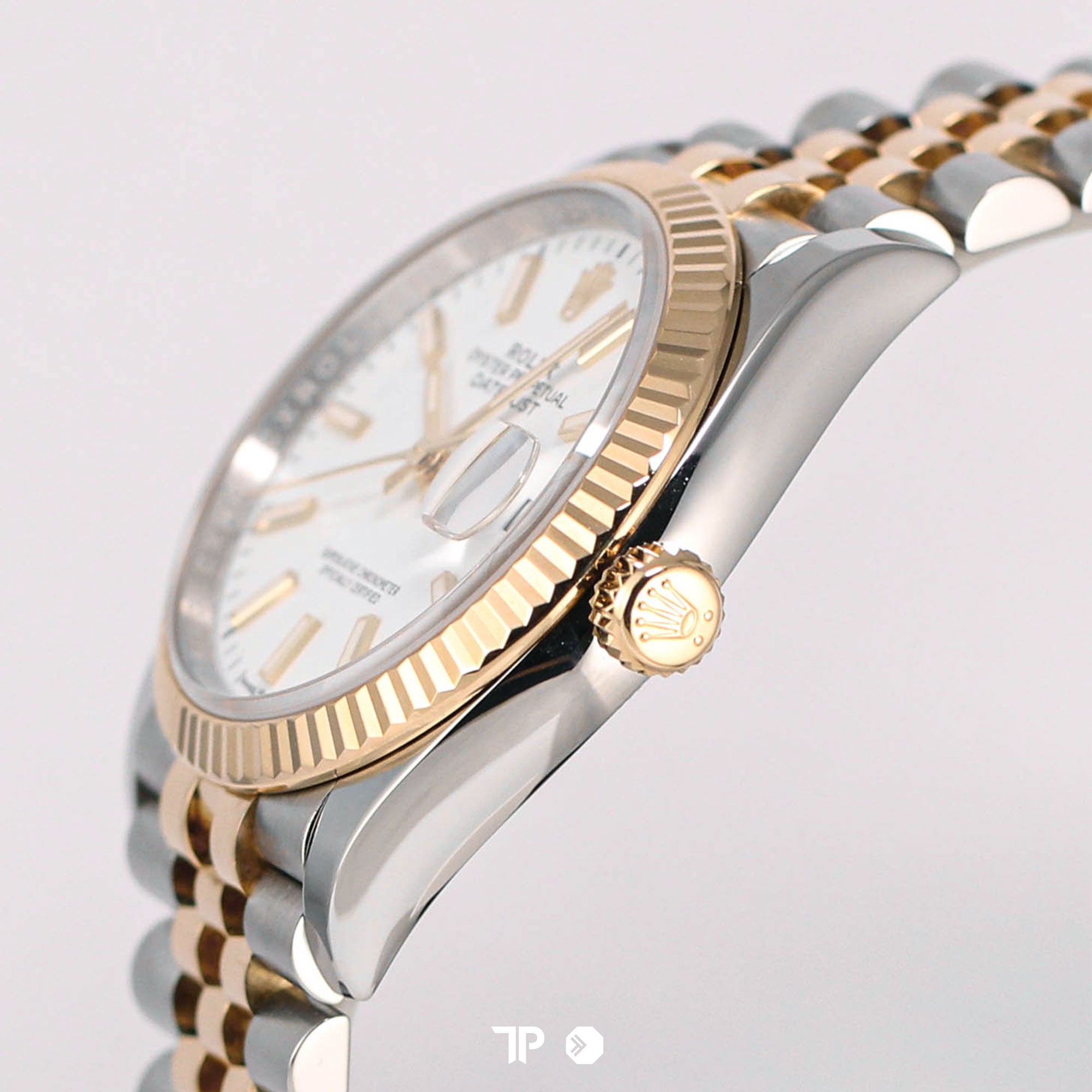Datejust 36 White Dial Two Tone Yellow Gold Jubilee