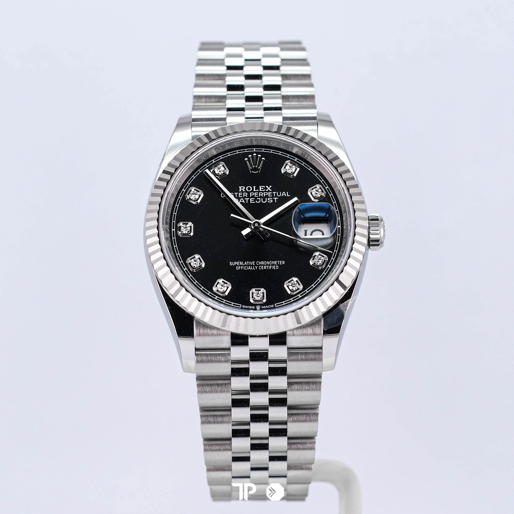 Datejust 36 Black Dial Diamond Index Jubilee Bracelet (NEW 2024)