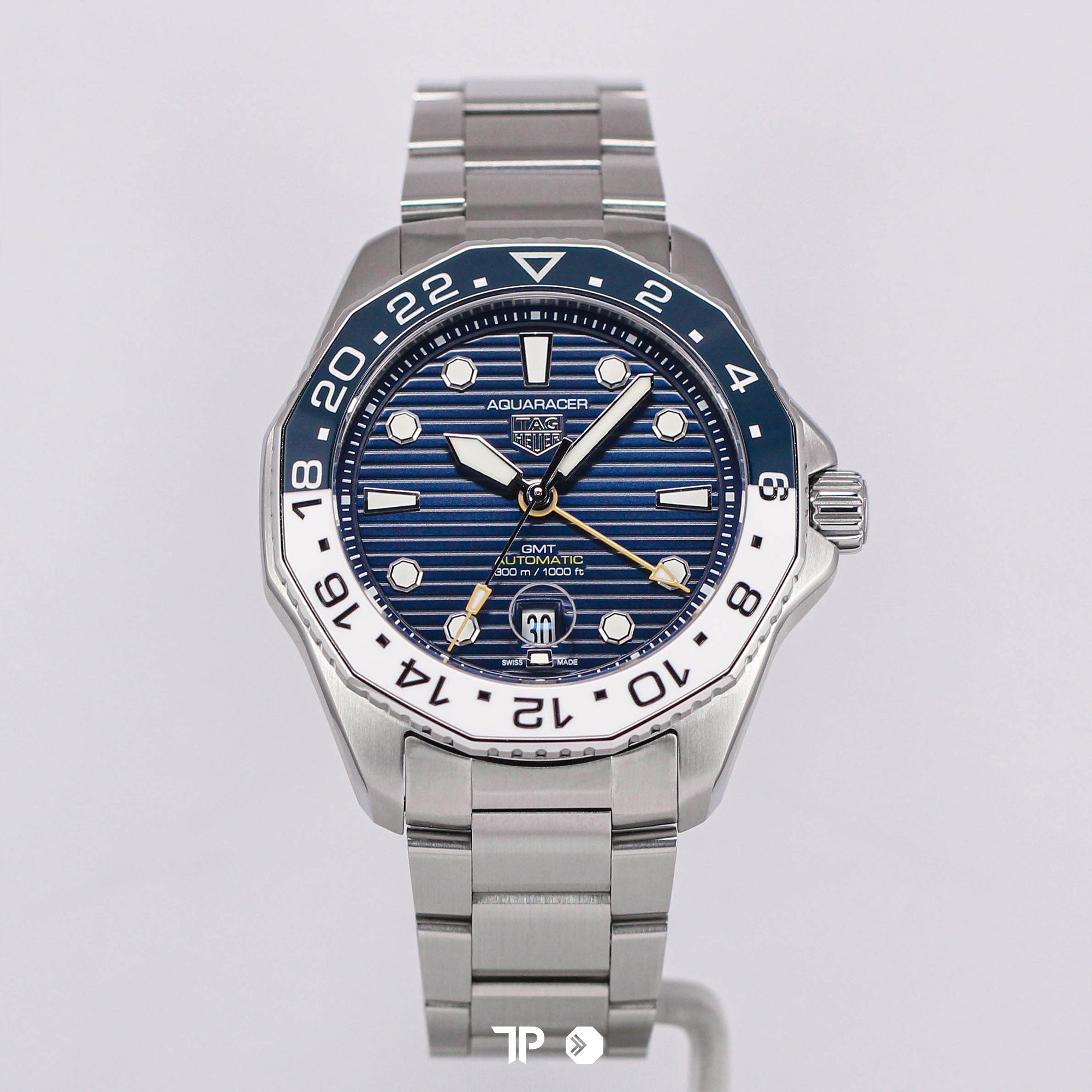 Aquaracer Professional 300 GMT Blue White Ceramic Calibre 7 GMT (2024)