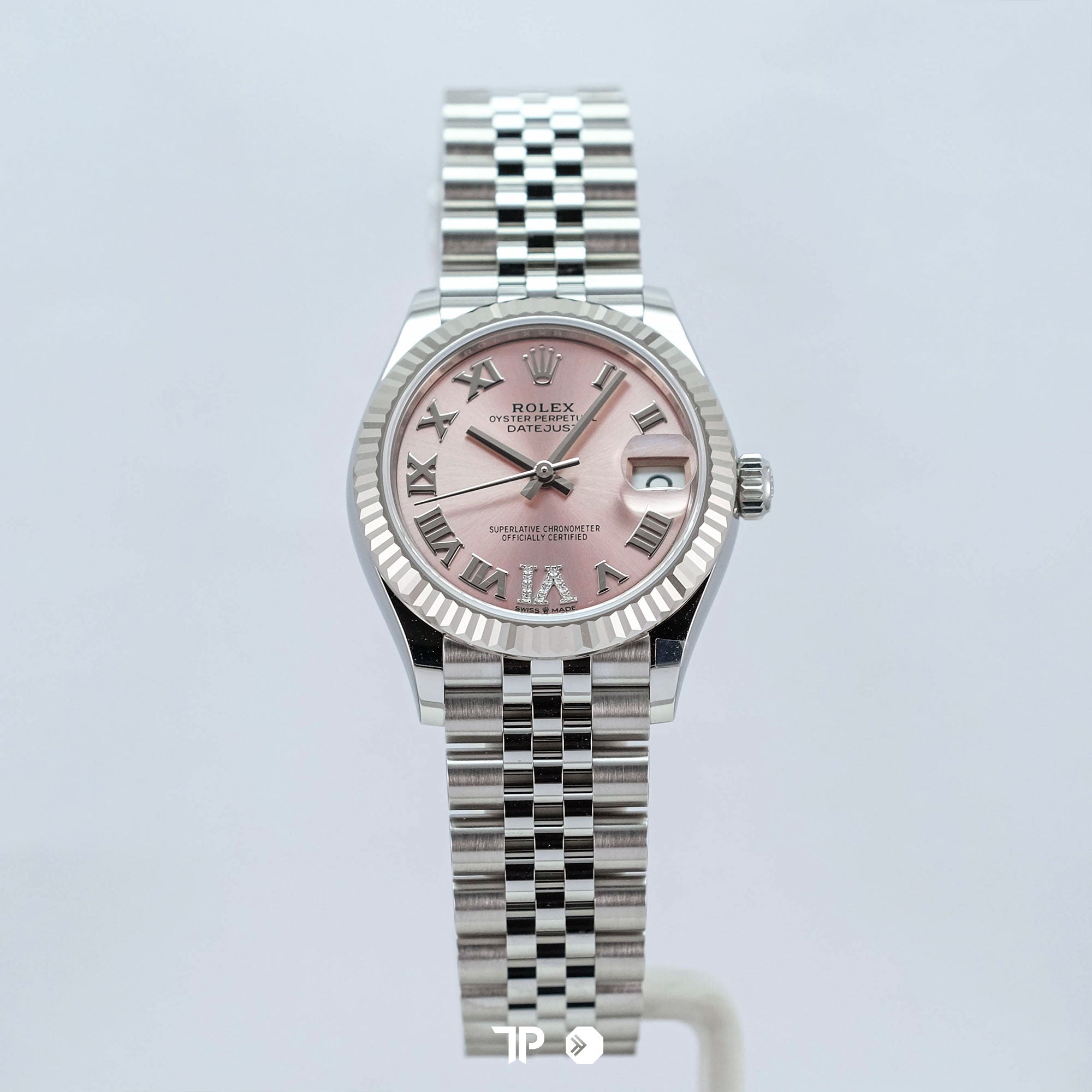 Datejust 31 Pink Diamond VI Jubilee Bracelet White Gold Fluted Bezel (NEW 2024)