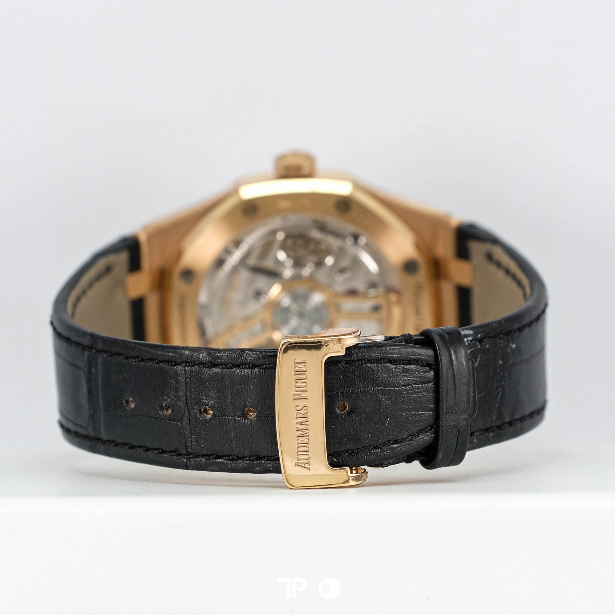 Royal Oak Rose Gold Black Dial Leather Strap 15500OR (2020)