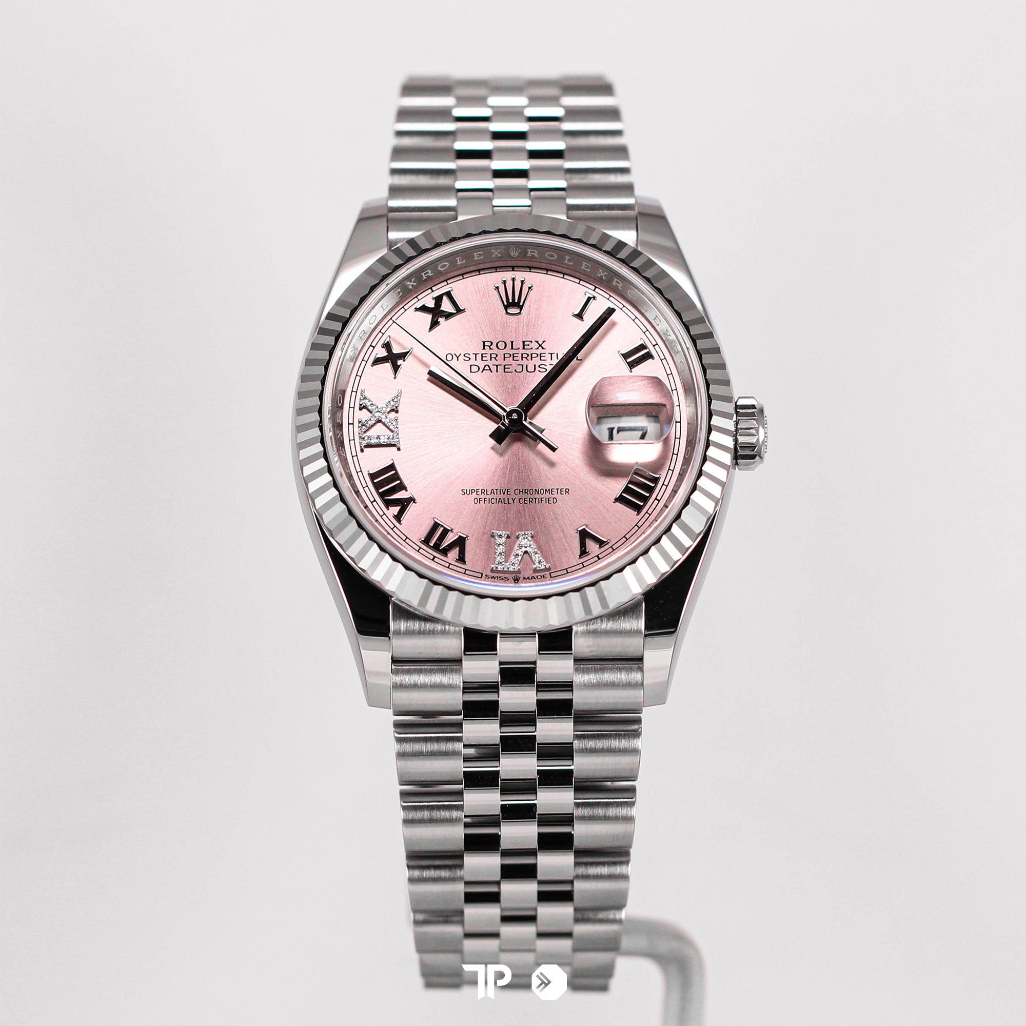 Datejust 36 Jubilee Pink Roman VI and IX Diamond Dial NEW(2024)