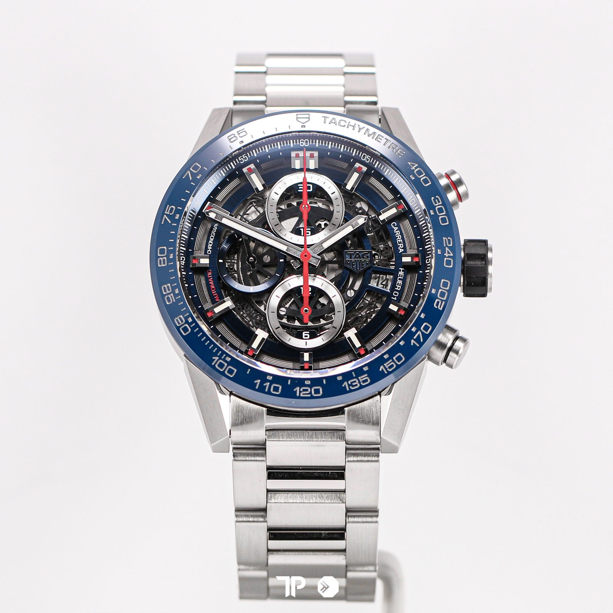 Carrera Heuer 01 Skeleton Blue Bezel Bracelet(2018)