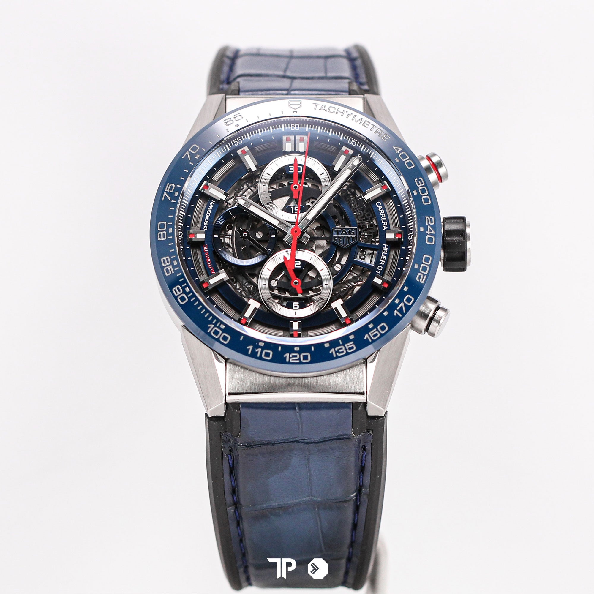 Carrera Heuer 01 Skeleton Leather Blue (2018)
