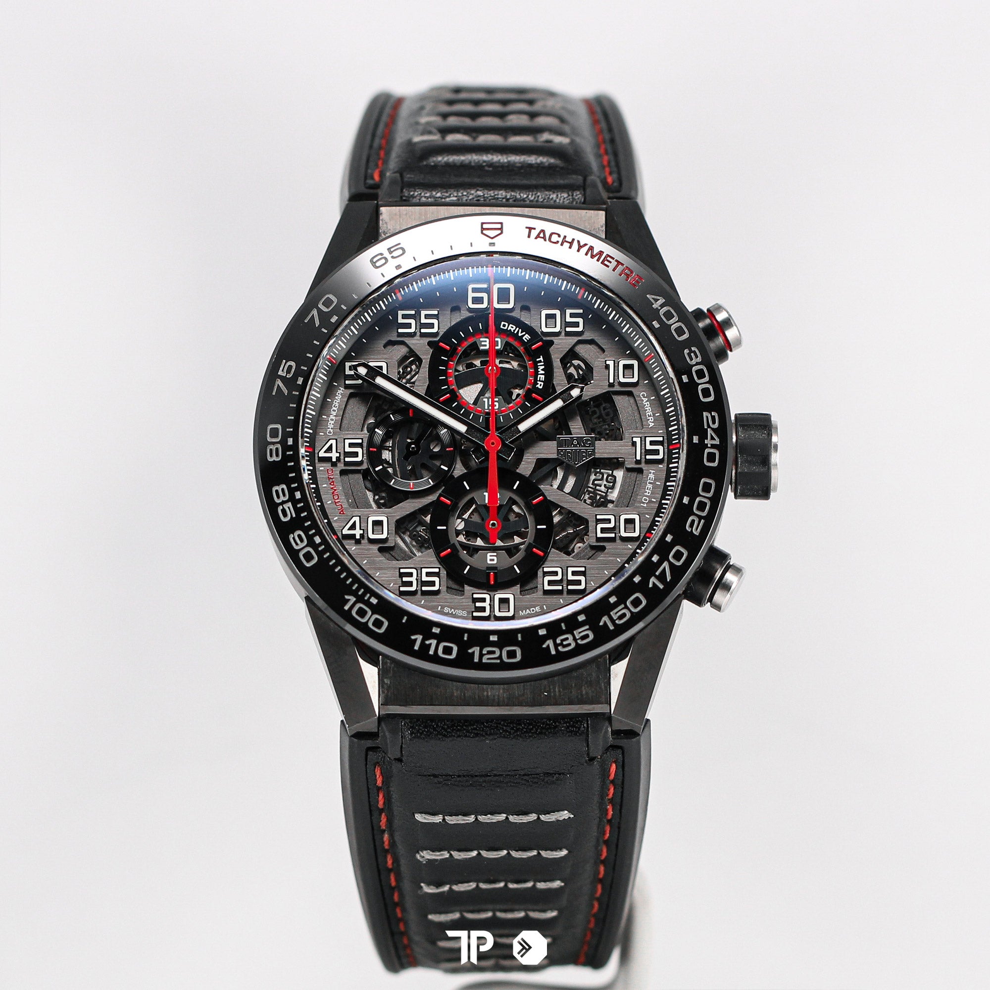 Carrera Heuer 01 Skeleton Leather Black (2018)