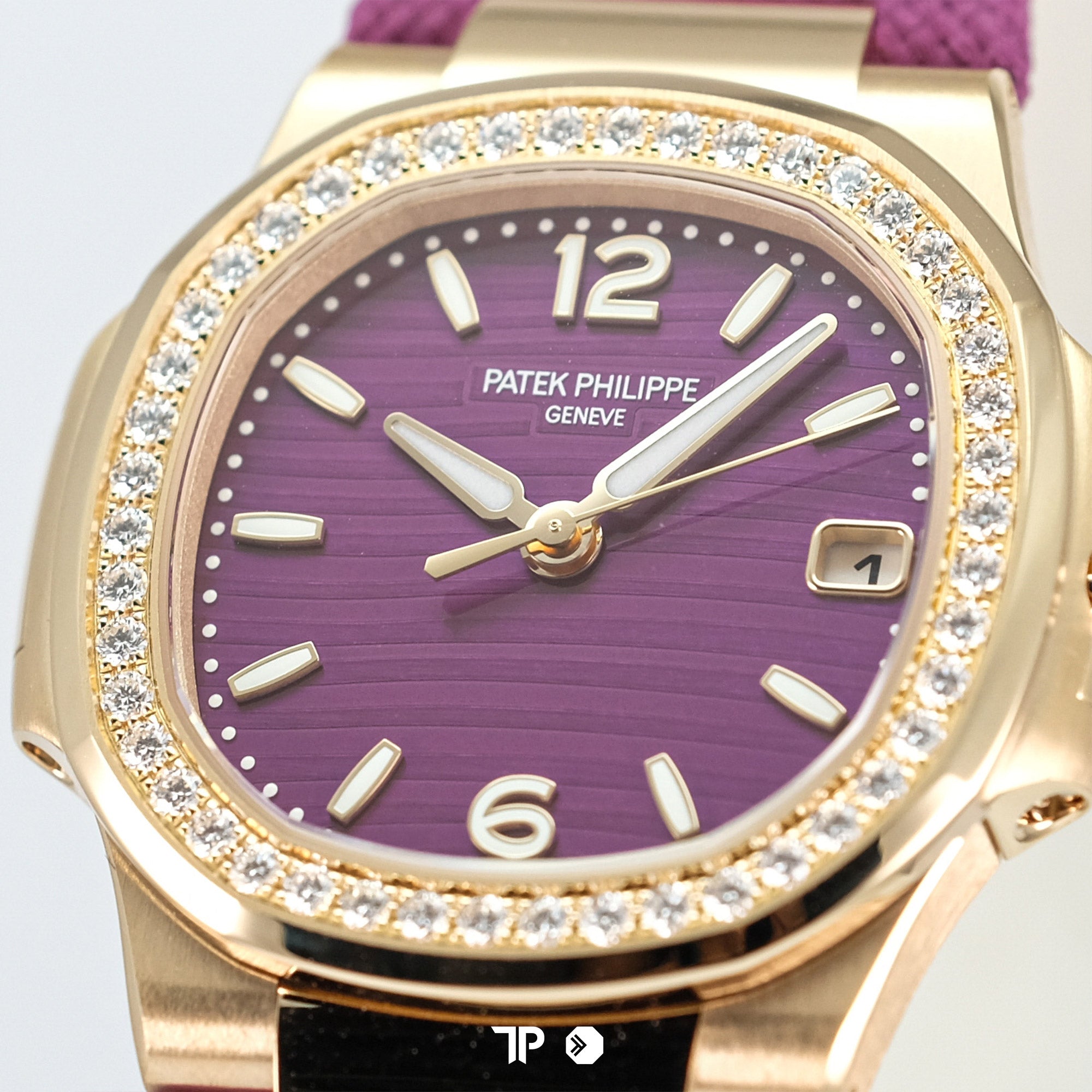 Nautilus Ladies Rose Gold Diamond Bezel 7010R (NEW 2024)