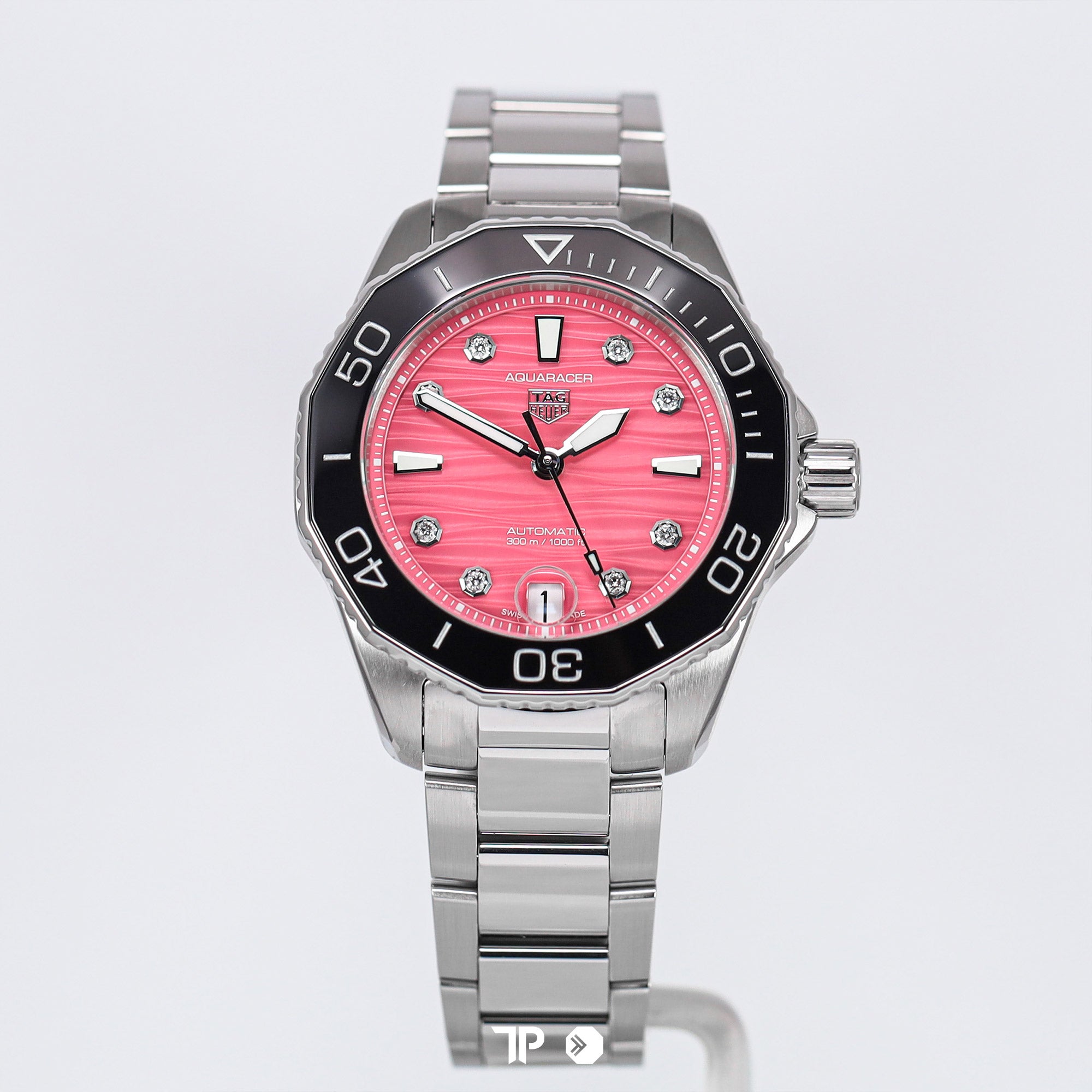 Aquaracer Lady Automatic Pink Dial Diamond Index 36mm