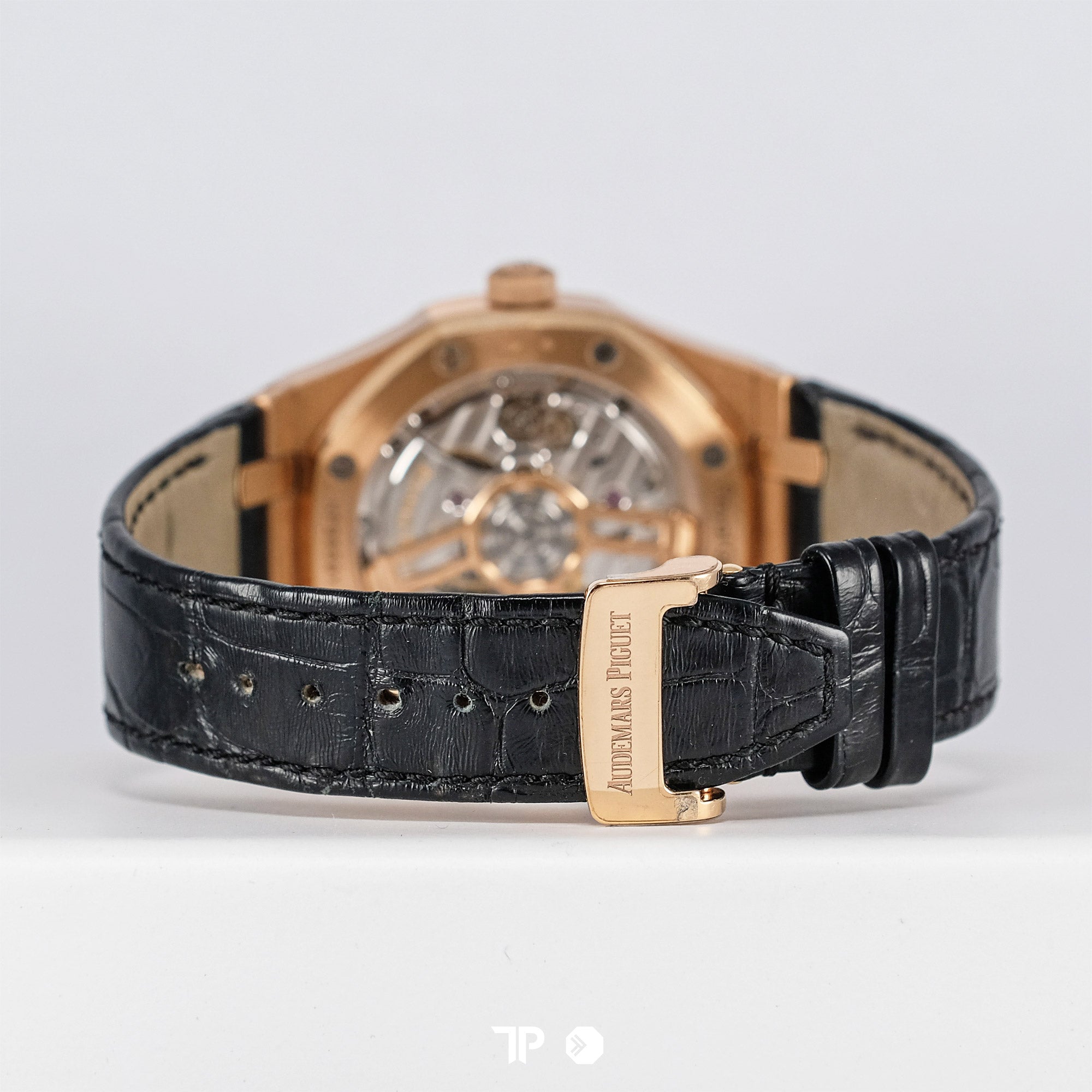 Royal Oak Rose Gold Black Dial Leather Strap 15500OR (2020)