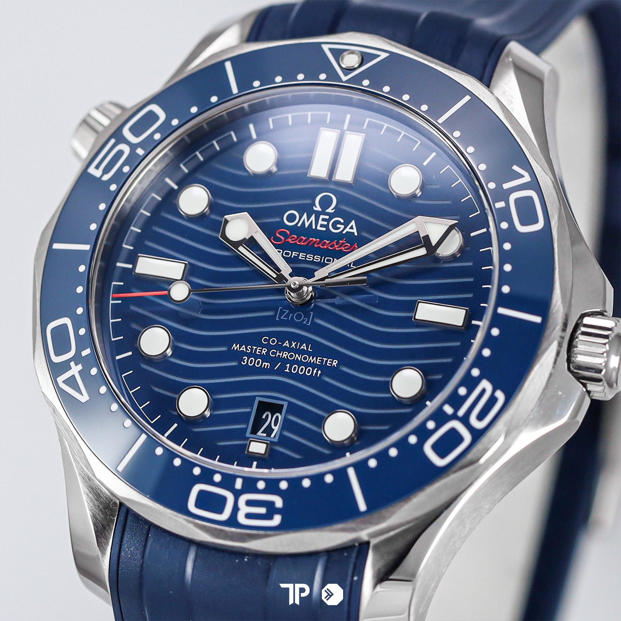 Seamaster Diver Blue Wave Dial Rubber Strap (2024)