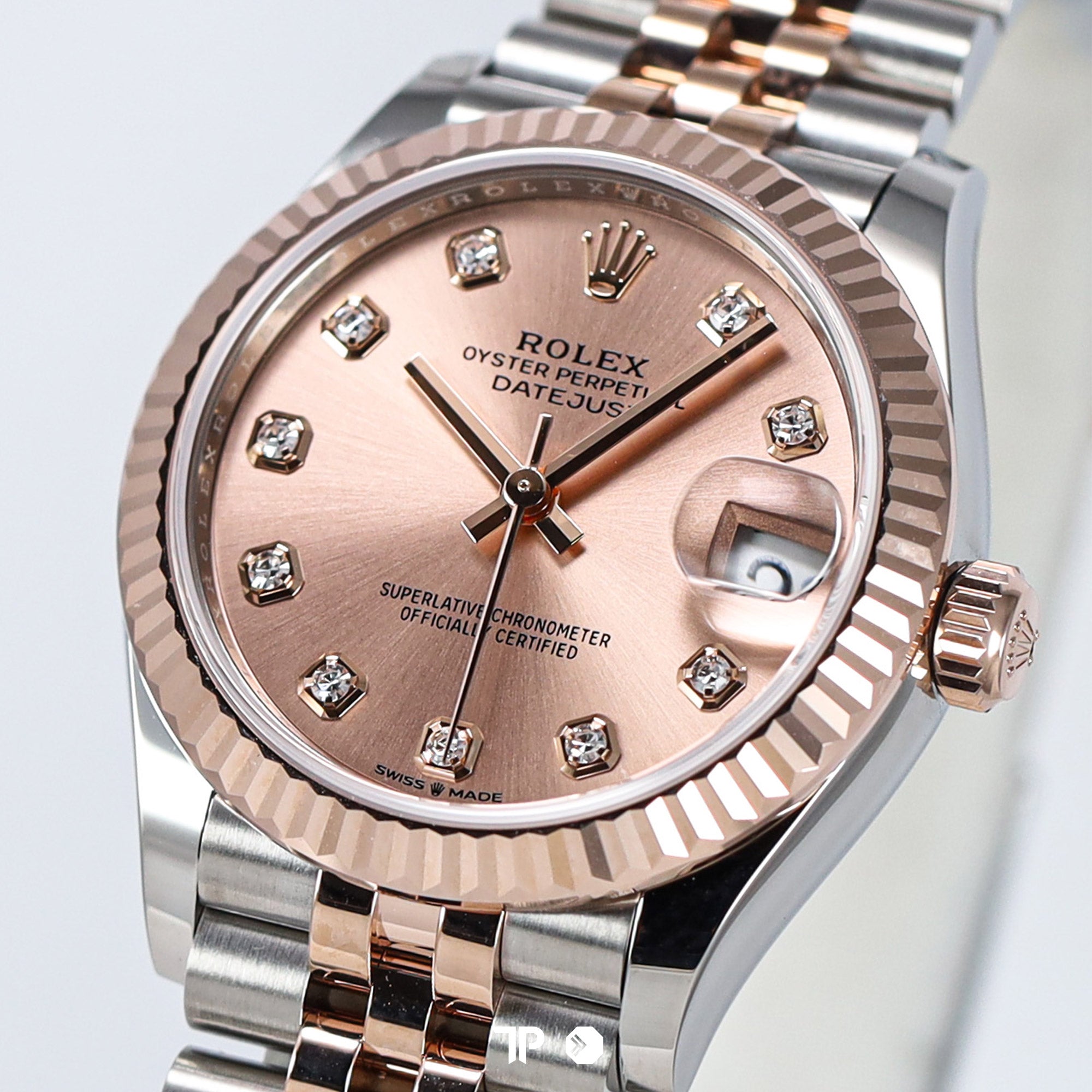 Datejust 31 Twotone Rosegold Pink Diamond Dial NEW (2024)
