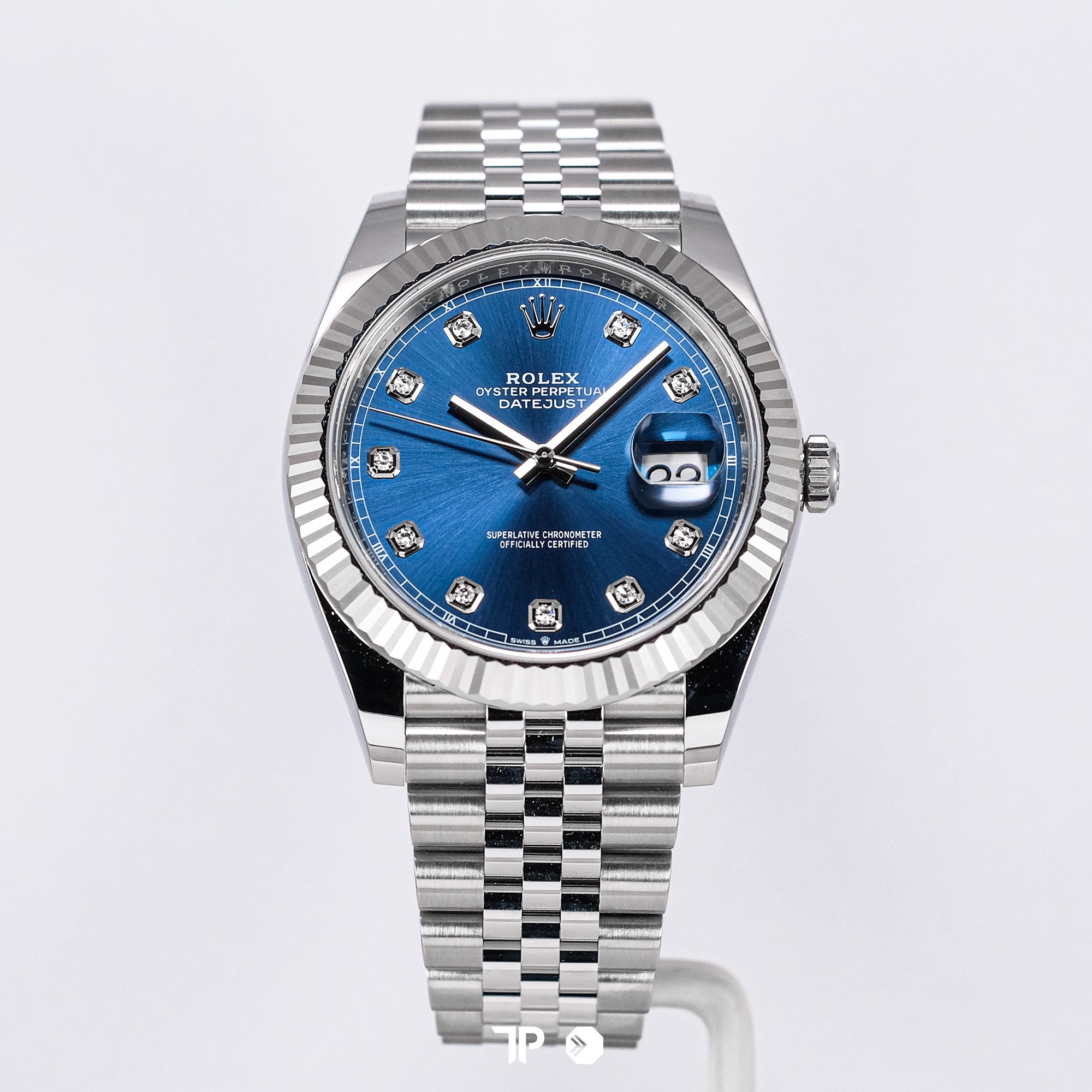 Datejust 41 Blue Dial Fluted Bezel Diamond Index NEW(2024)