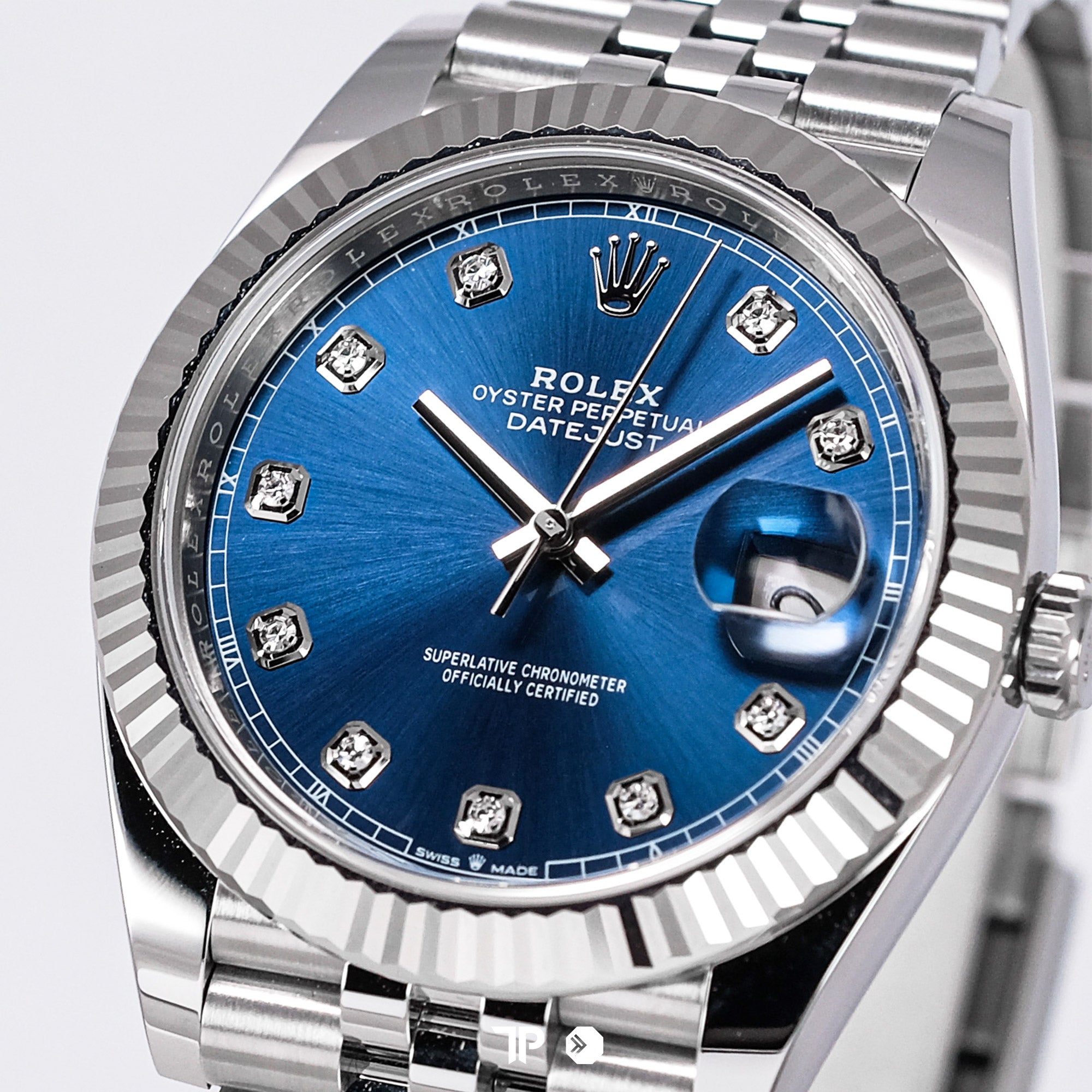Datejust 41 Blue Dial Fluted Bezel Diamond Index NEW(2024)