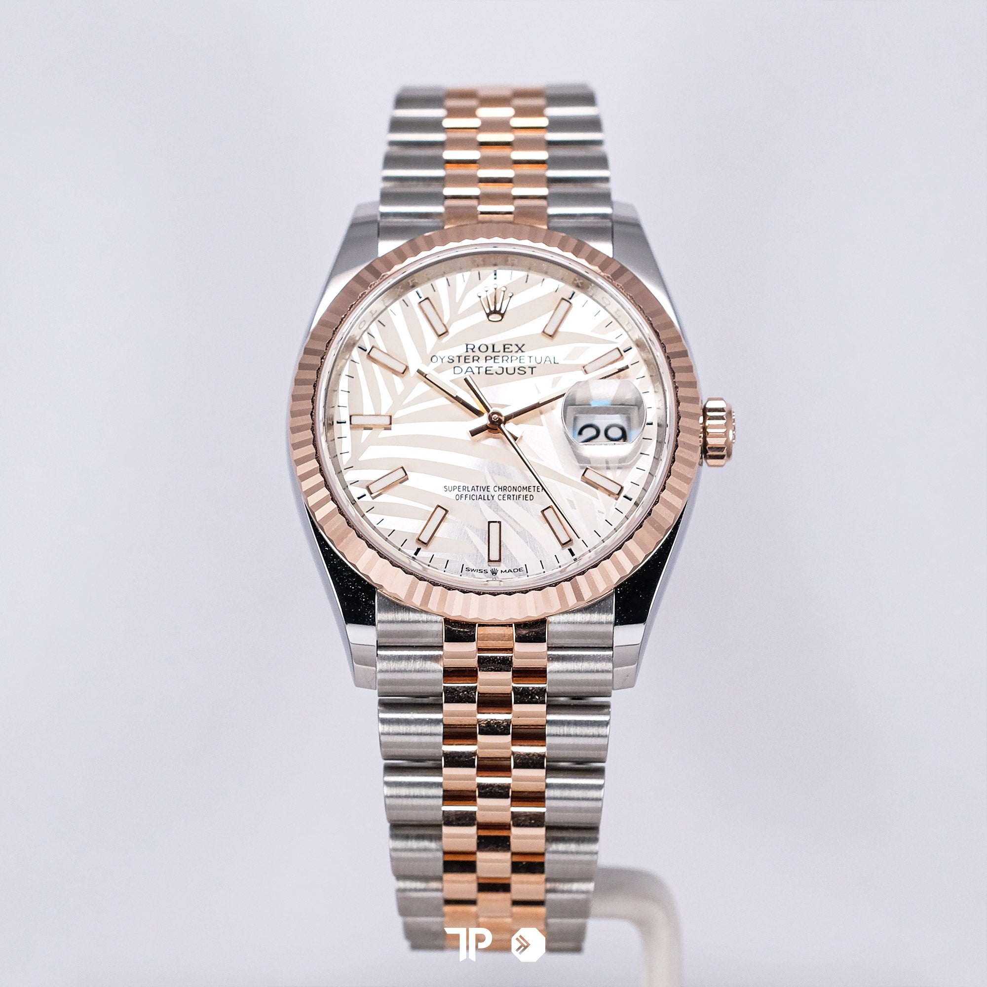 Datejust 36 Two Tone Rose Gold Palm Dial Jubilee NEW(2023)