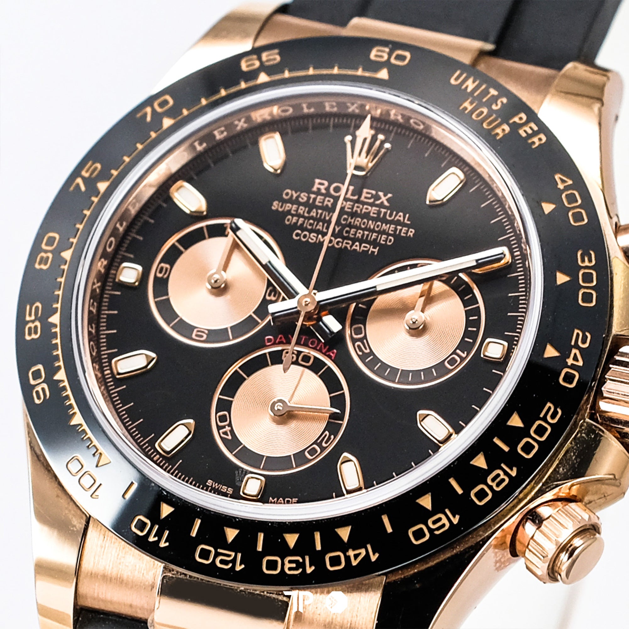 Daytona Rosegold Black Dial Oysterflex 40mm (2018)