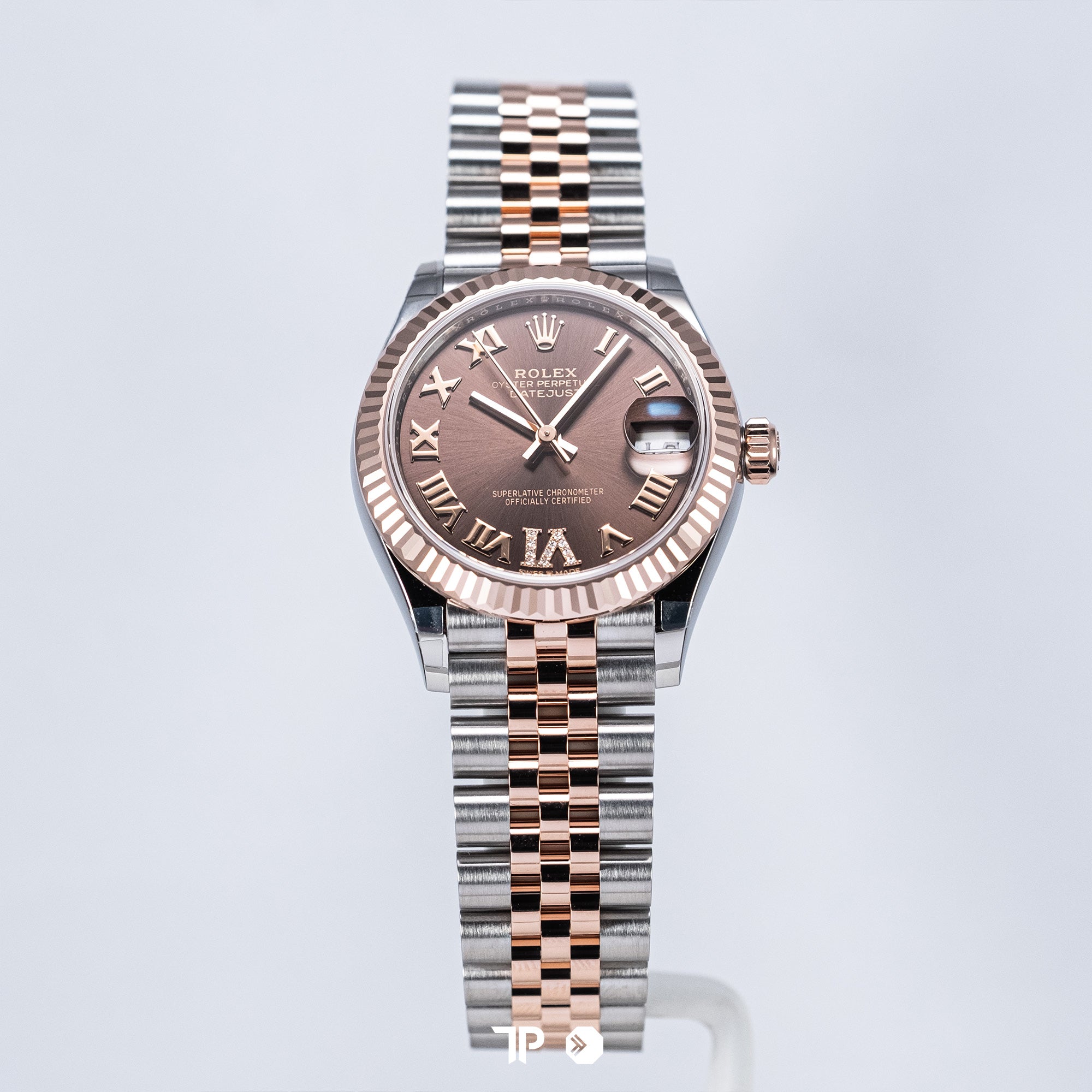 Datejust 31 Two Tone Rosegold Choco Dial Diamond on VI NEW(2025)