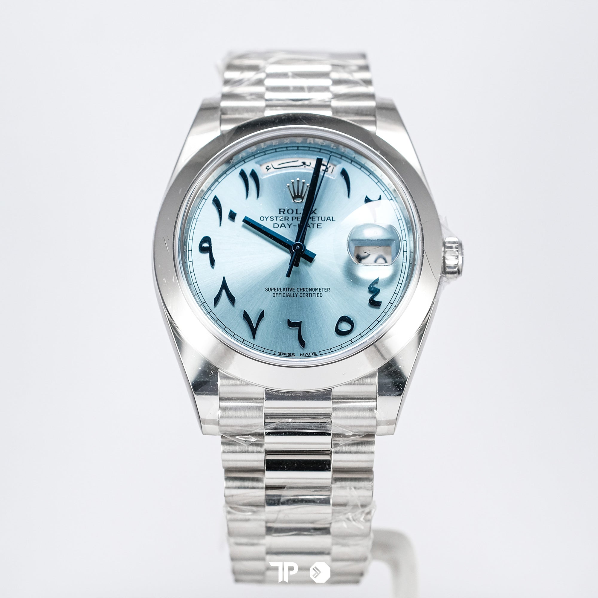 DayDate 40 Platinum Ice Blue Arabic Dial (2020)