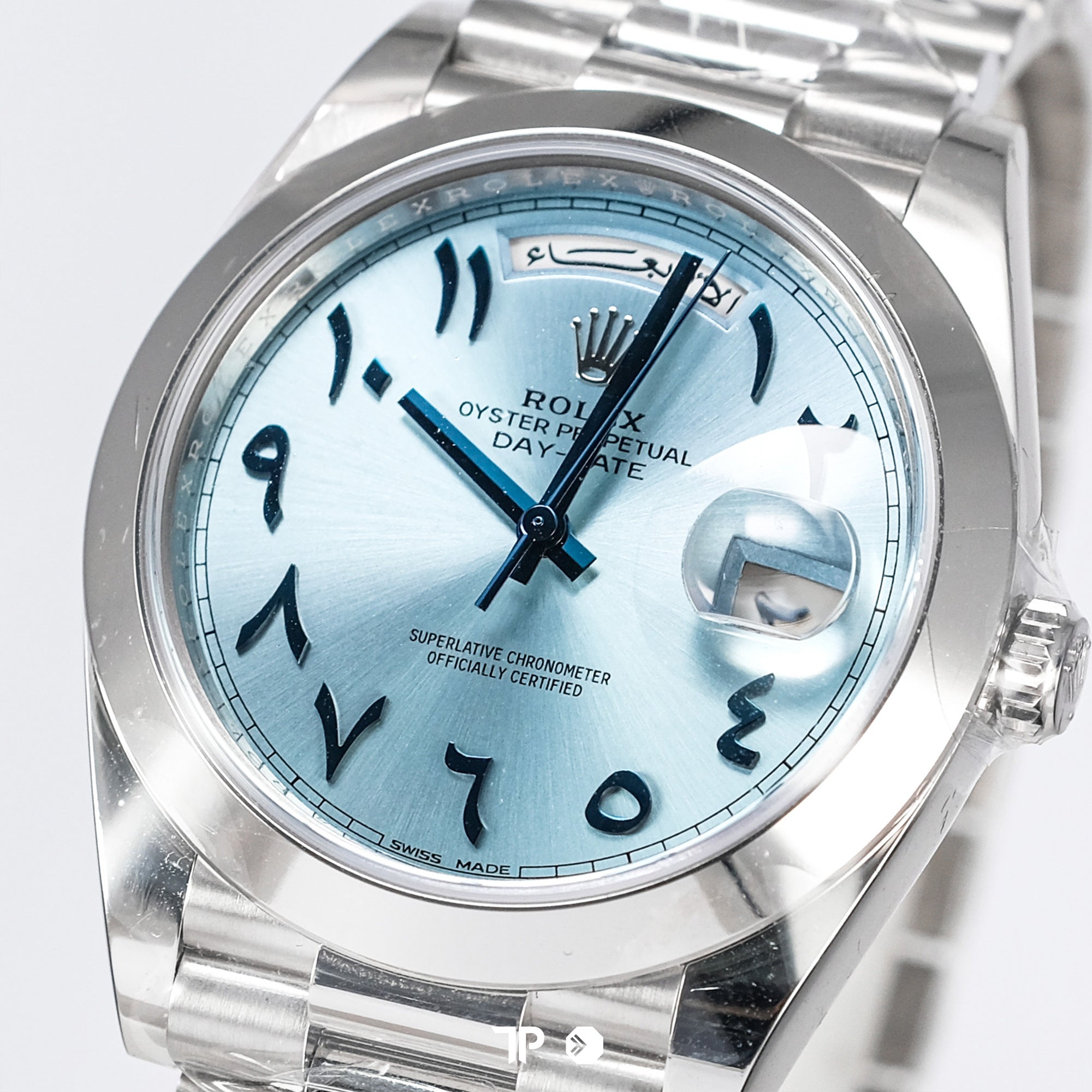 DayDate 40 Platinum Ice Blue Arabic Dial (2020)