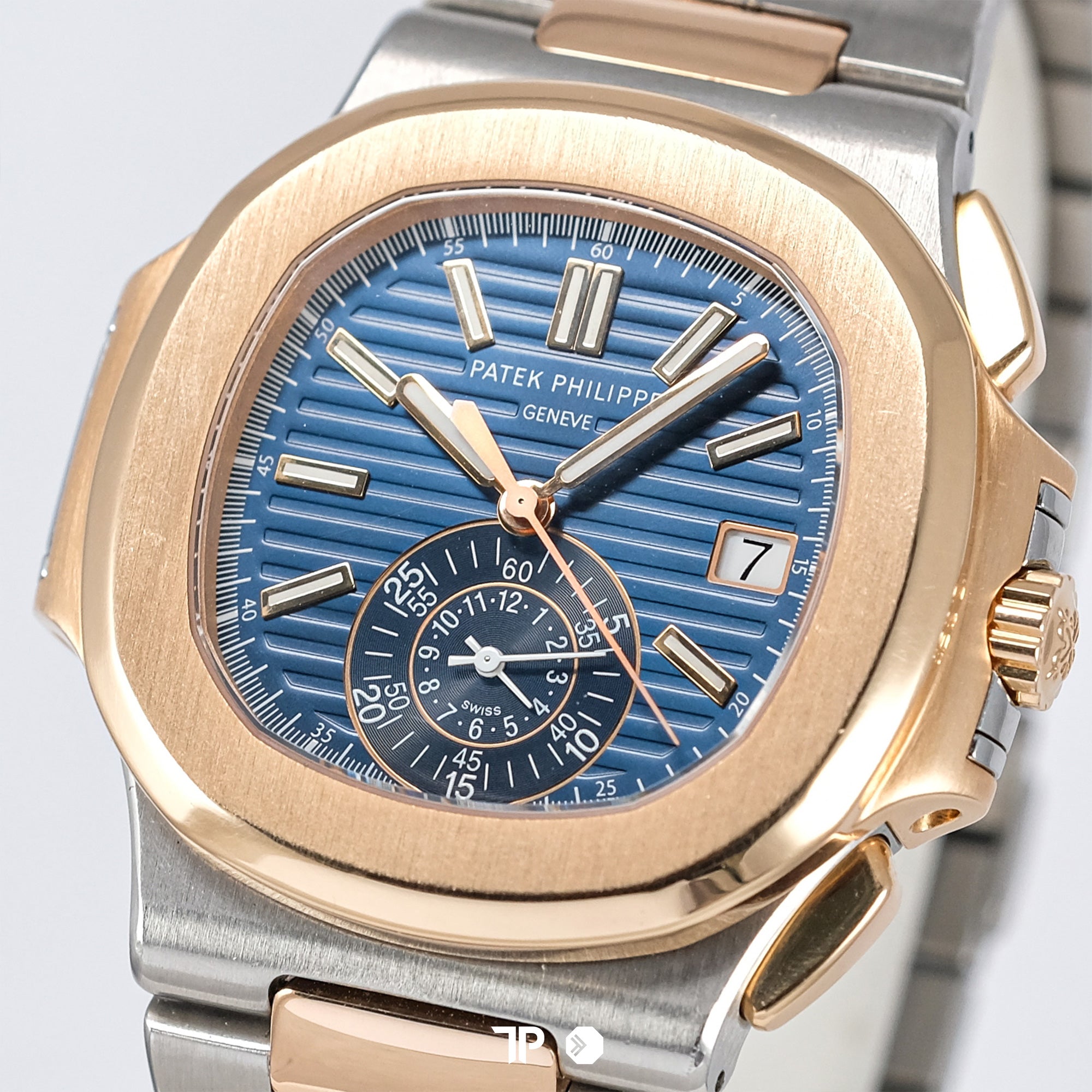 Nautilus 5980/1AR-001 Chronograph Rosegold Blue Dial 40.5mm (2014)