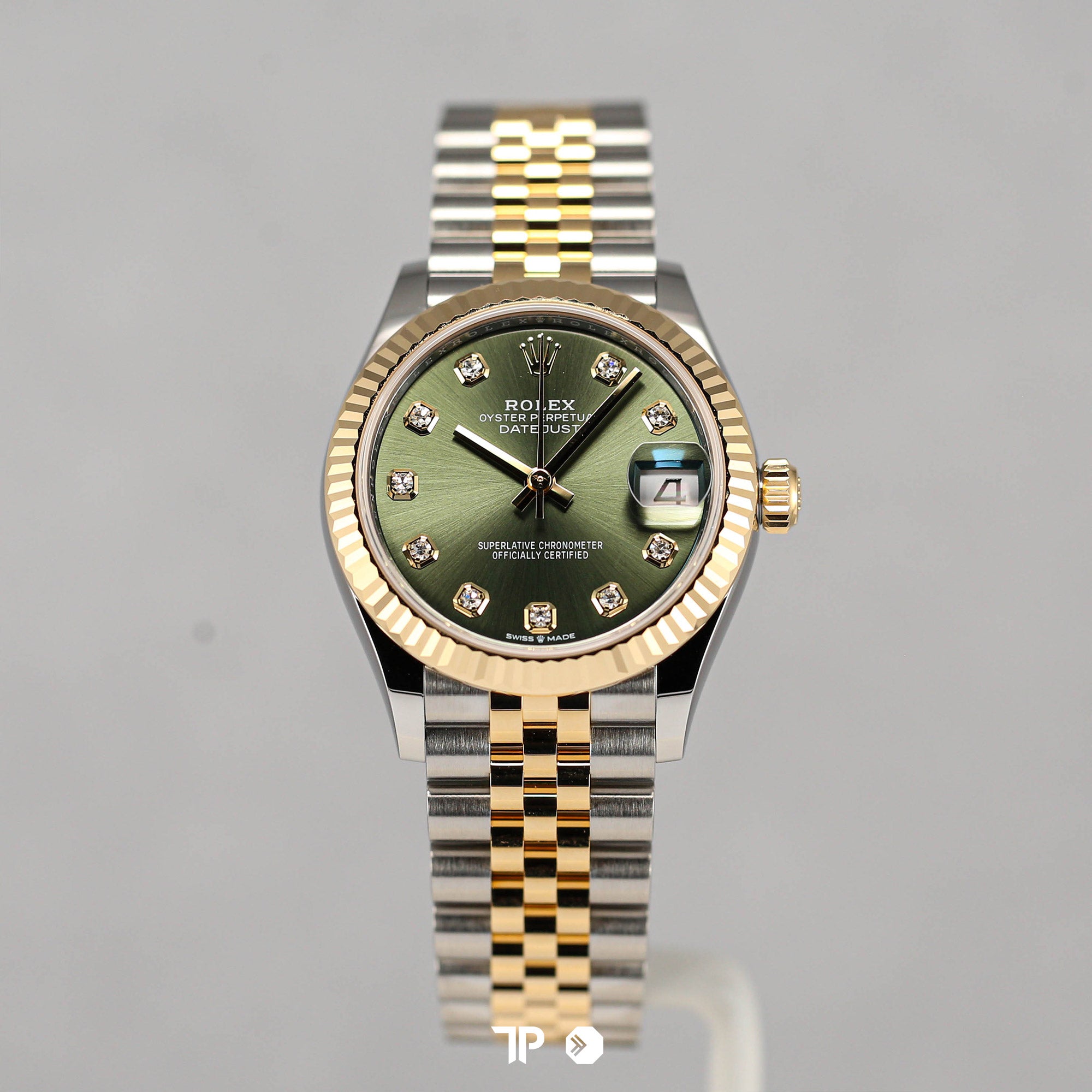 Datejust 31 Two Tone Yellow Gold Green Diamond Dial NEW (2024)