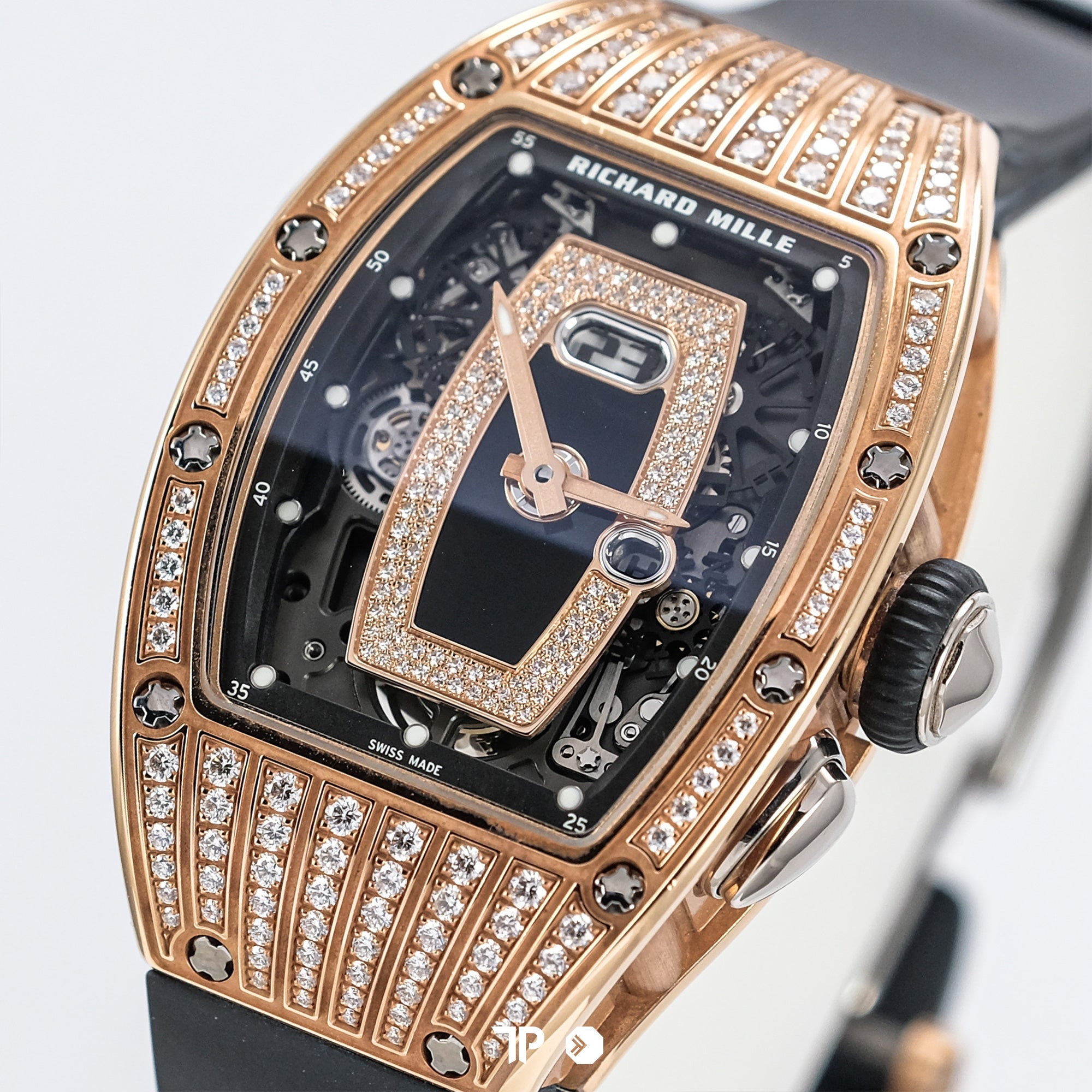 RM 037 Rosegold Fave Diamond 52.2mm Black Dial (2022)
