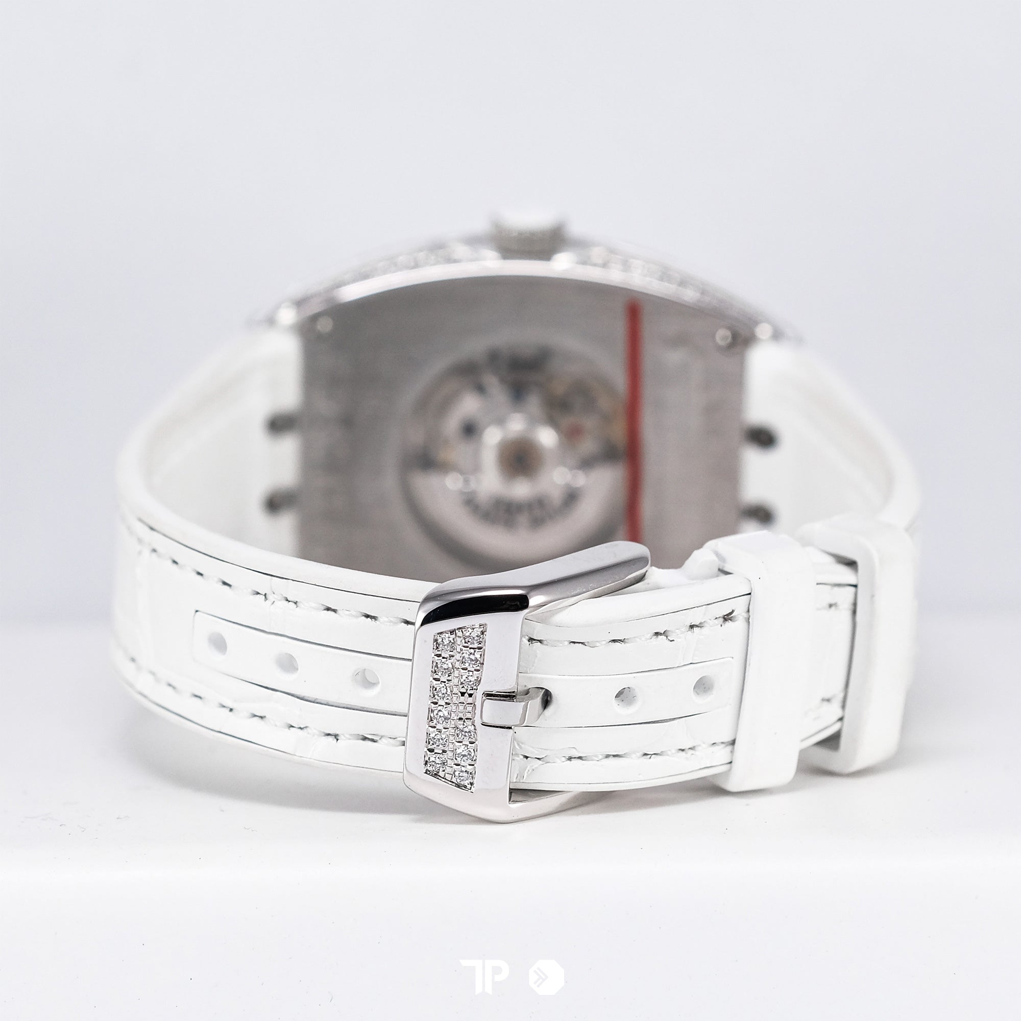 Vanguard V32 White Diamond Dial White Leather with Rubber Strap (2023)