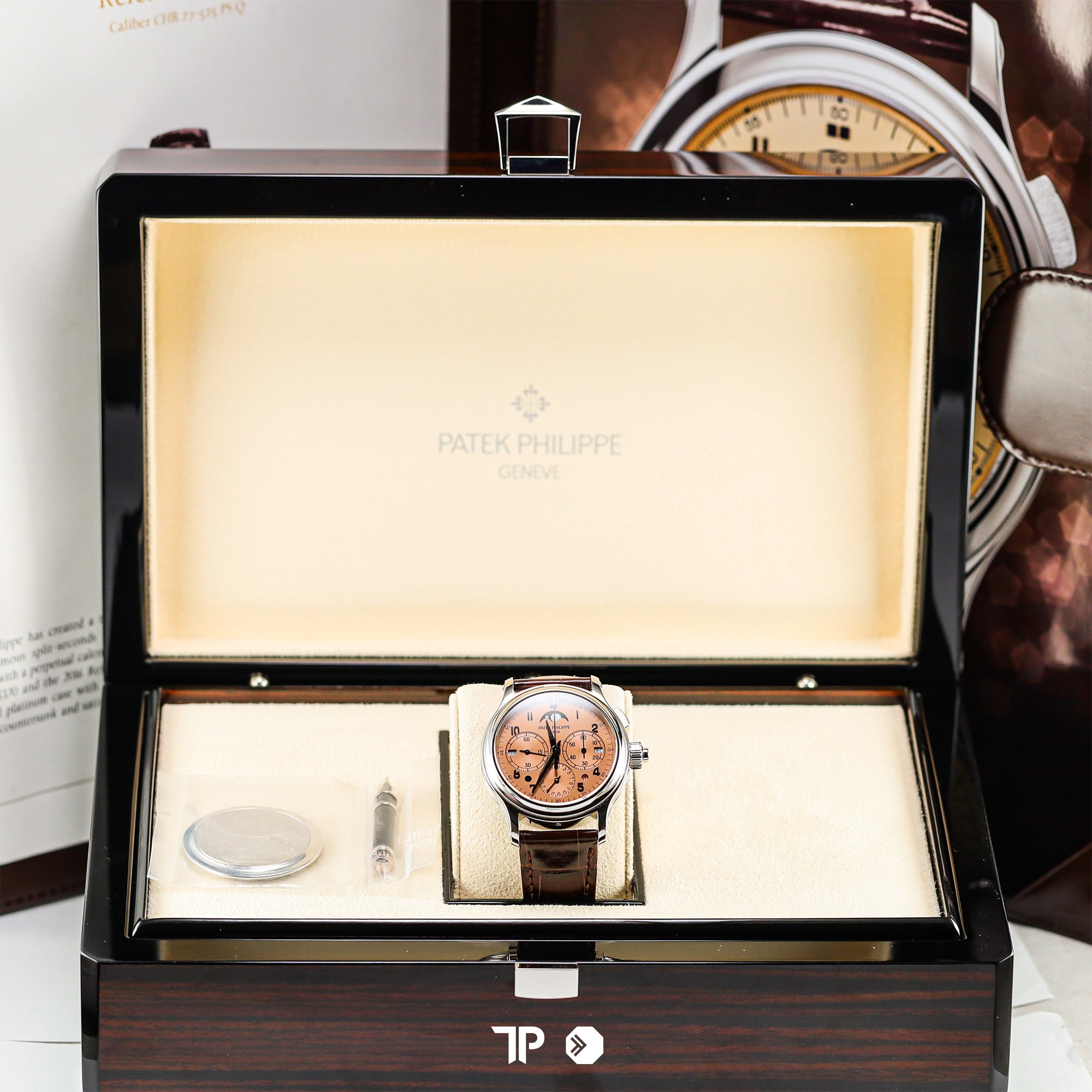 5372P Perpetual Calendar Chronograph Split-Seconds Platinum Salmon Dial 38.3mm (2020)