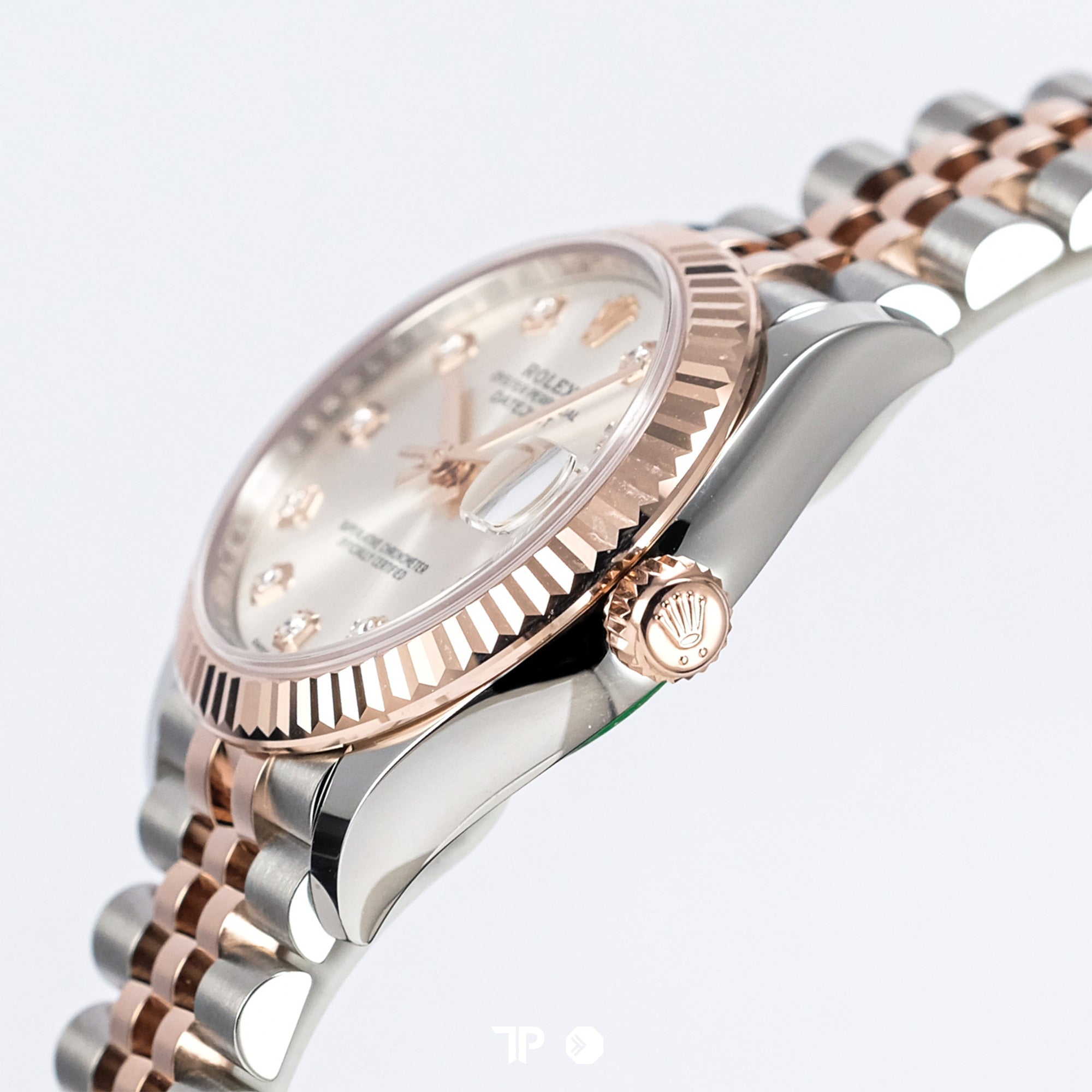 Datejust 31 Two Tone Rose Gold Silver Dial Diamond Index Fluted Bezel Jubilee NEW (2025)