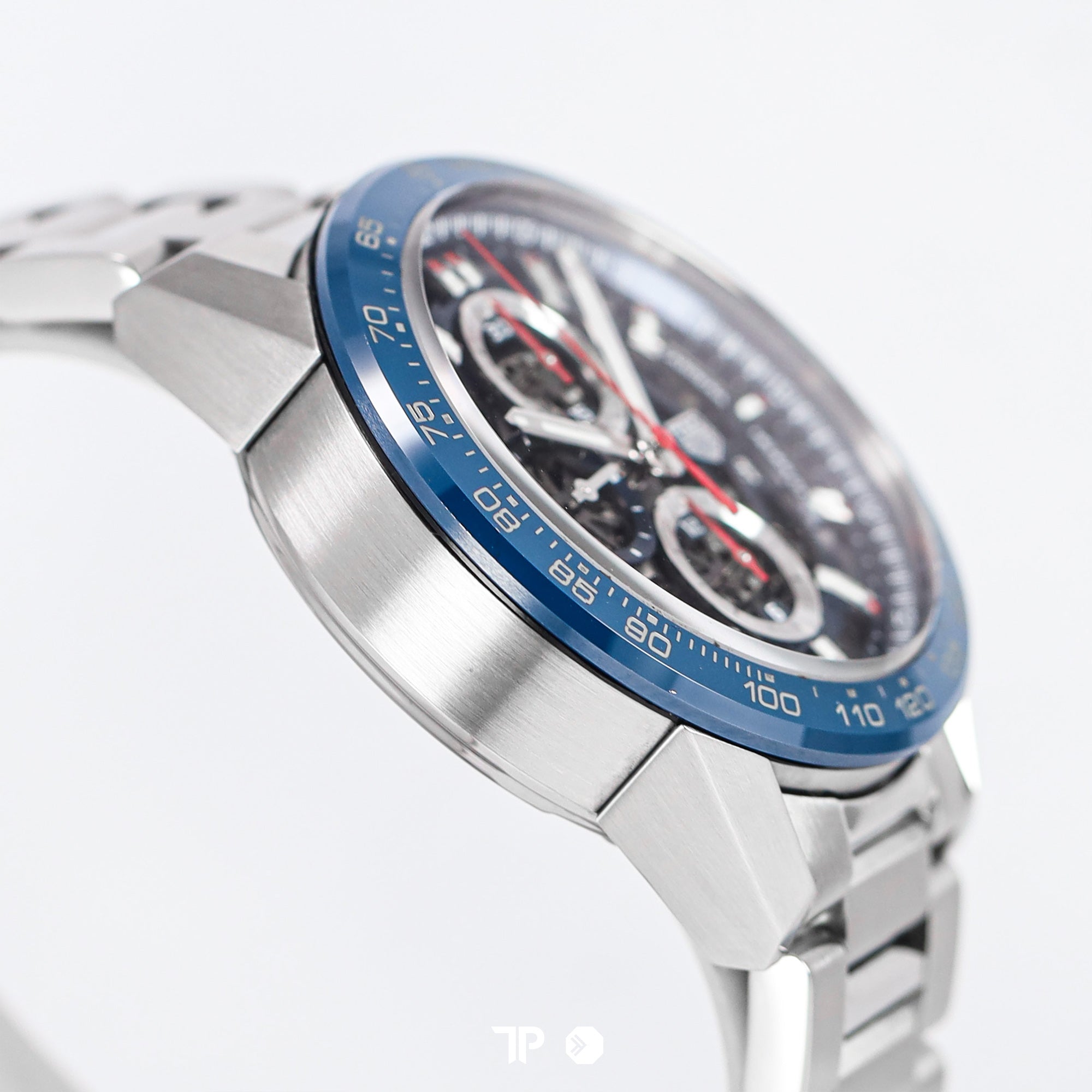 Carrera Heuer 01 Skeleton Blue Bezel Bracelet (2019)