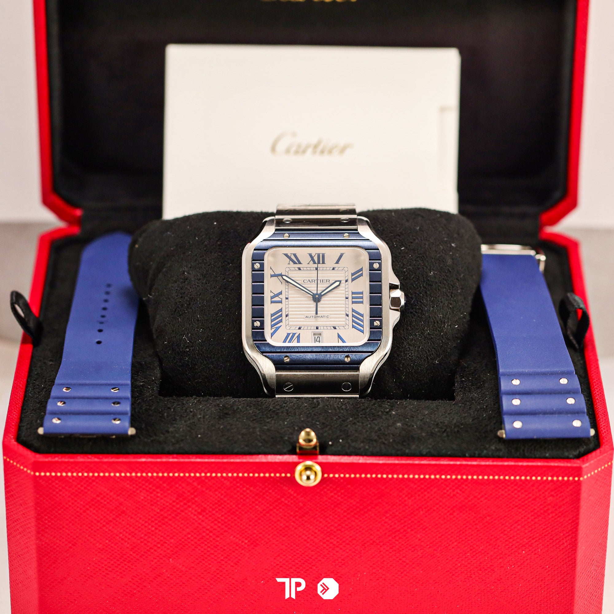 Santos De Cartier Large Blue PVD Bezel NEW(2024)