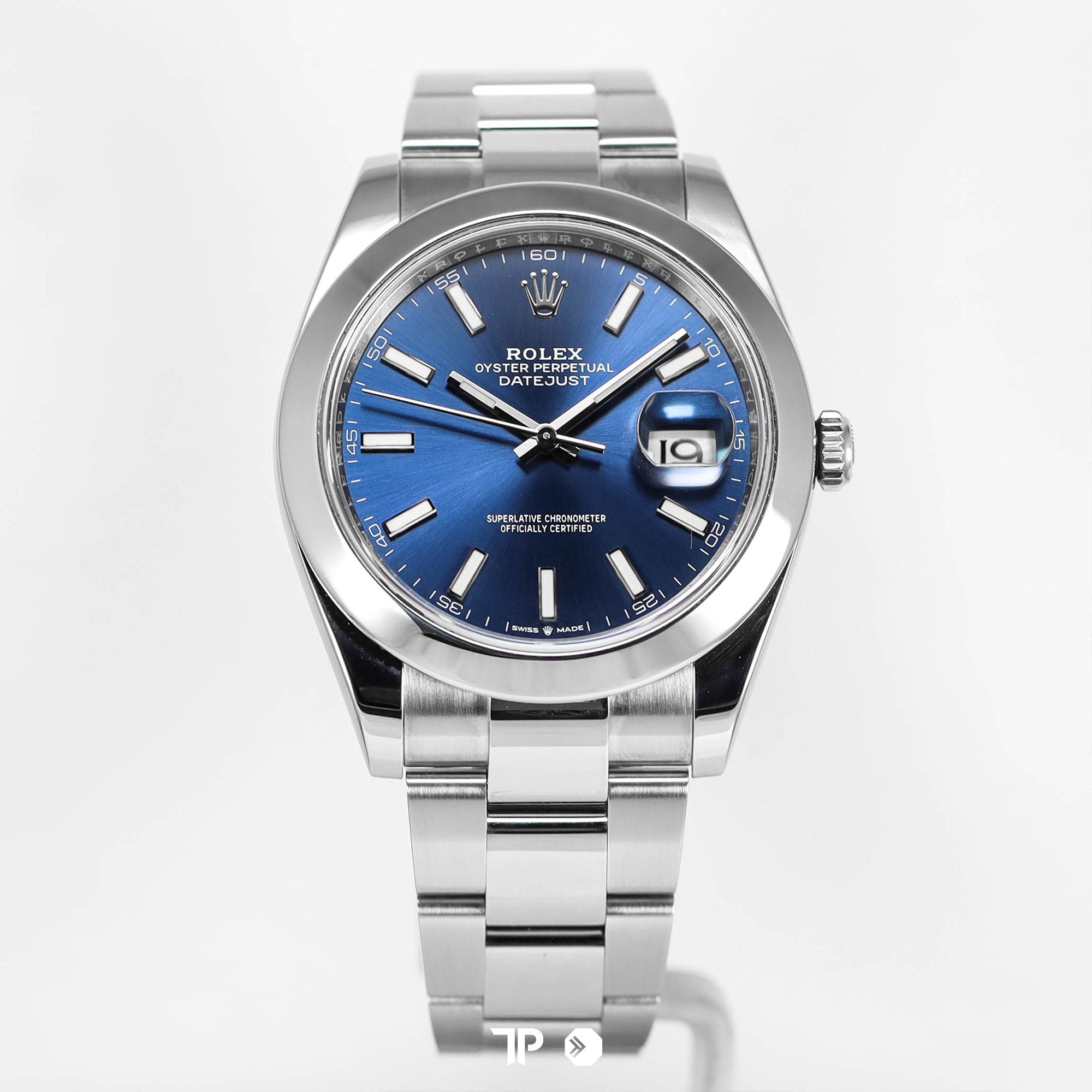 Datejust 41 Blue Dial Smooth Bezel Oyster (2023)