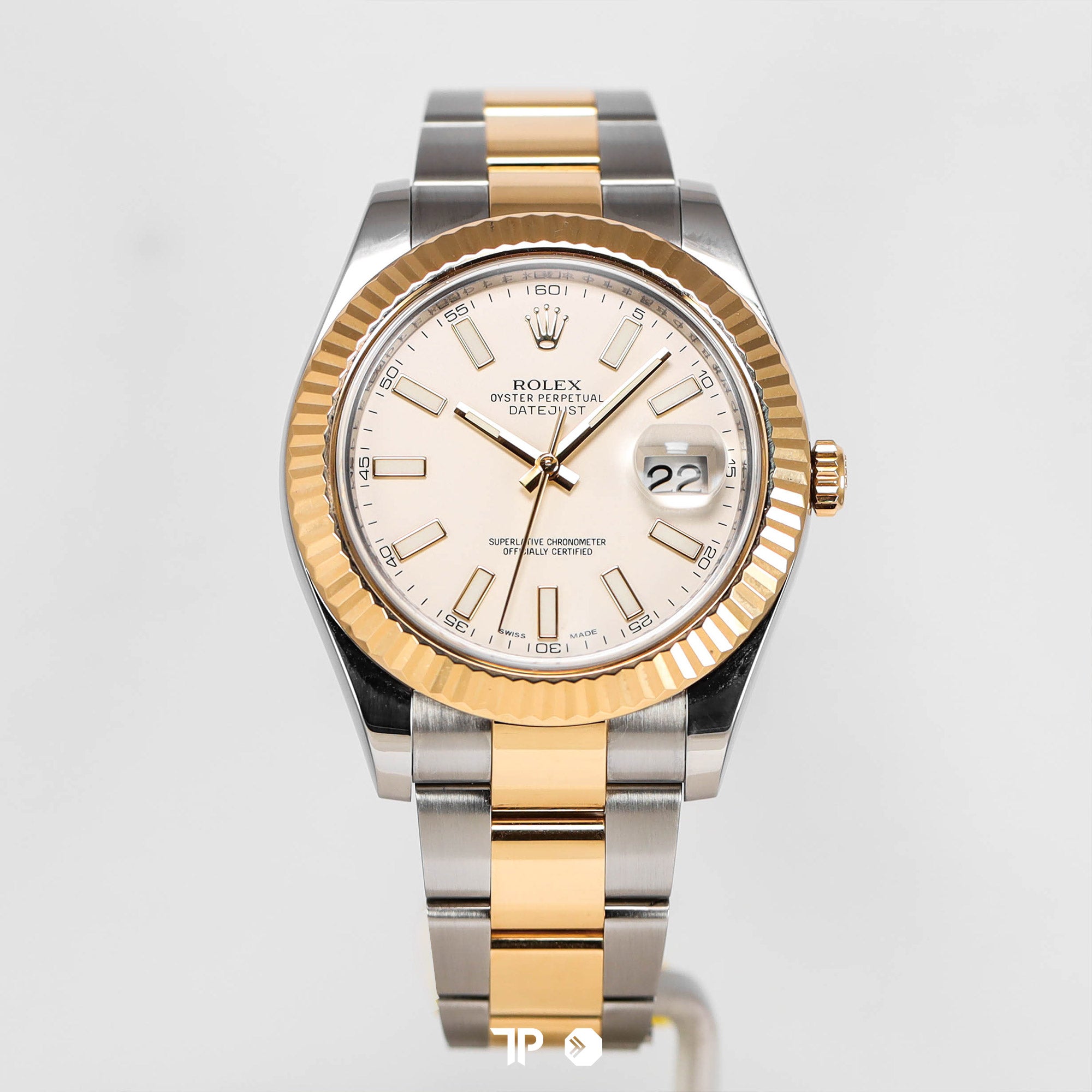 Datejust II Two Tone Yellow Gold White Dial Oyster 41mm (2014)