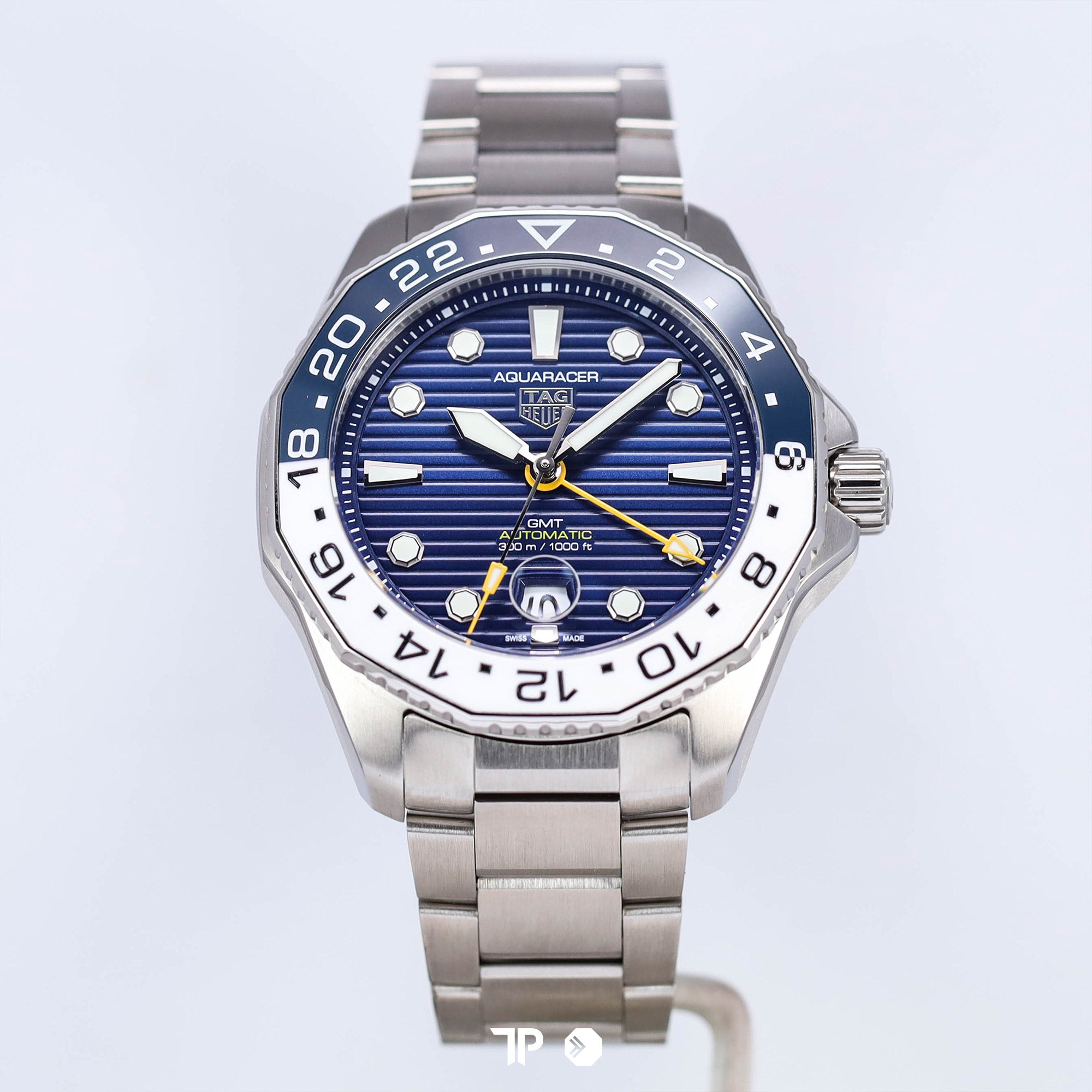 Aquaracer Professional 300 GMT Calibre 7 Blue White Bezel 43mm NEW(2025)