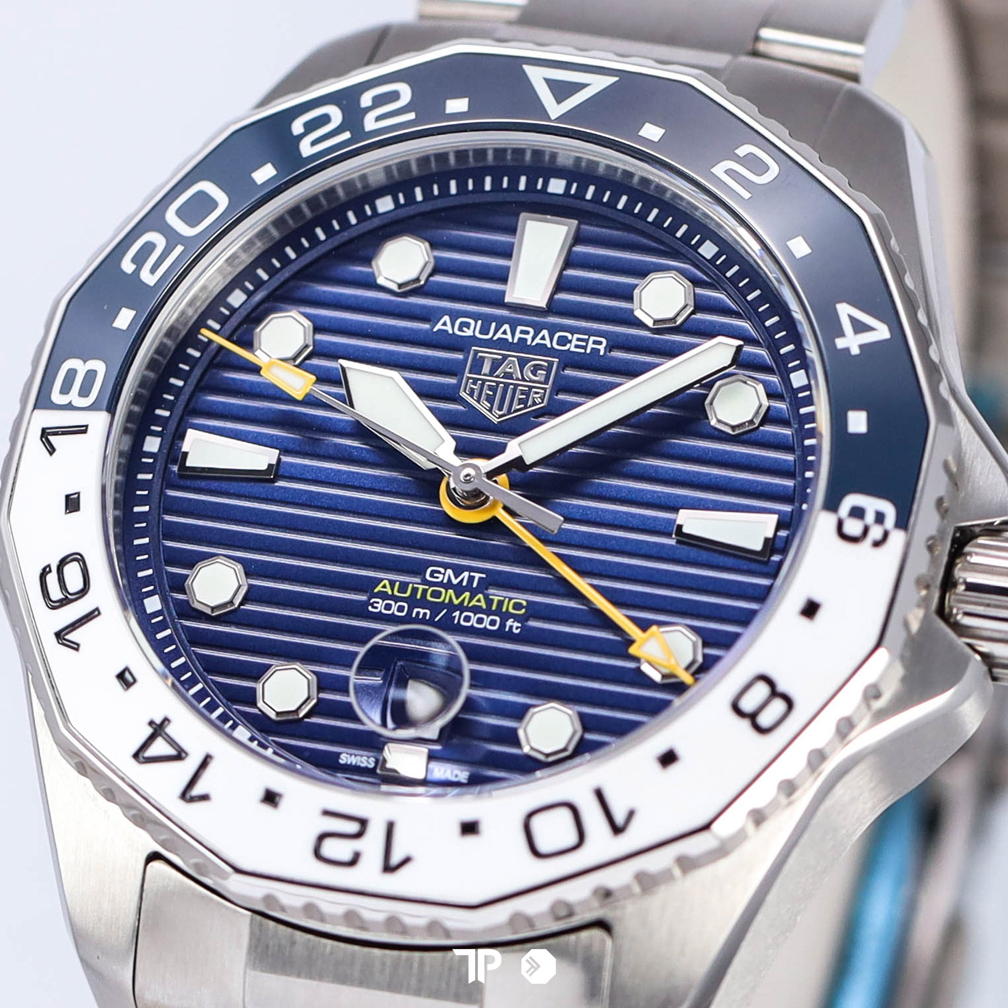 Aquaracer Professional 300 GMT Calibre 7 Blue White Bezel 43mm NEW(2025)