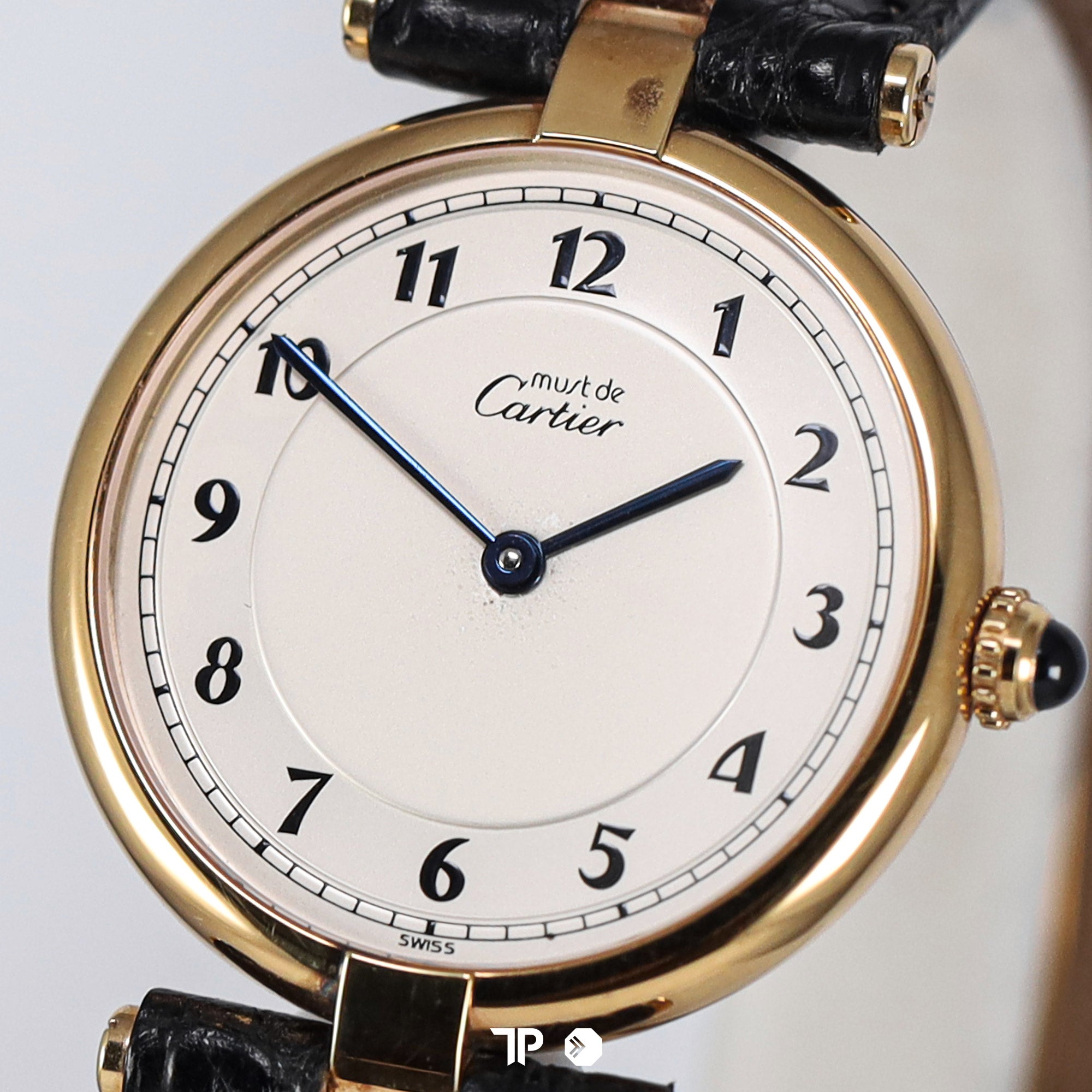 Must Cartier Vermeil Vendome Roman Numeral Dial