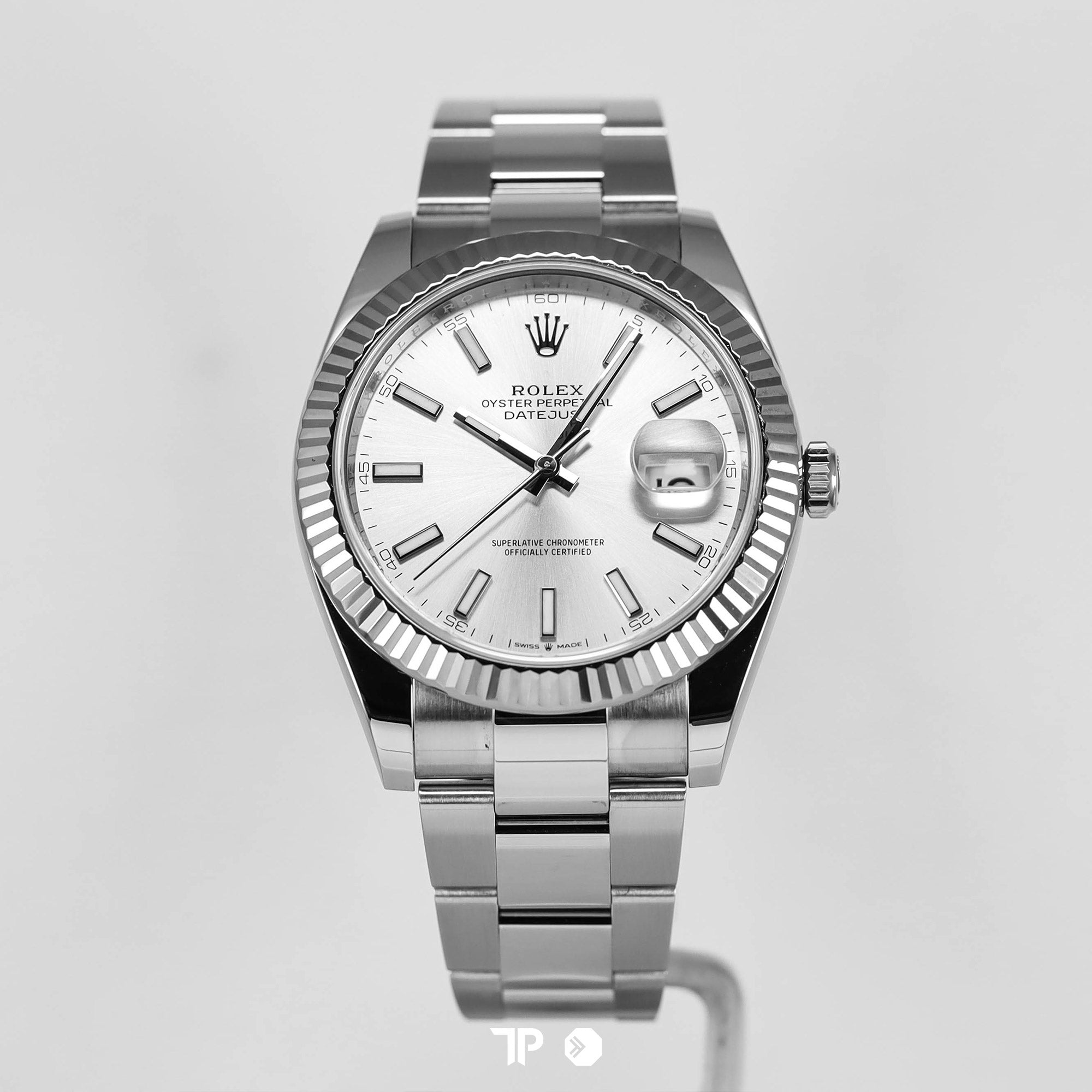 Datejust 41 White Gold Fluted Bezel Silver Dial Oyster (2022)