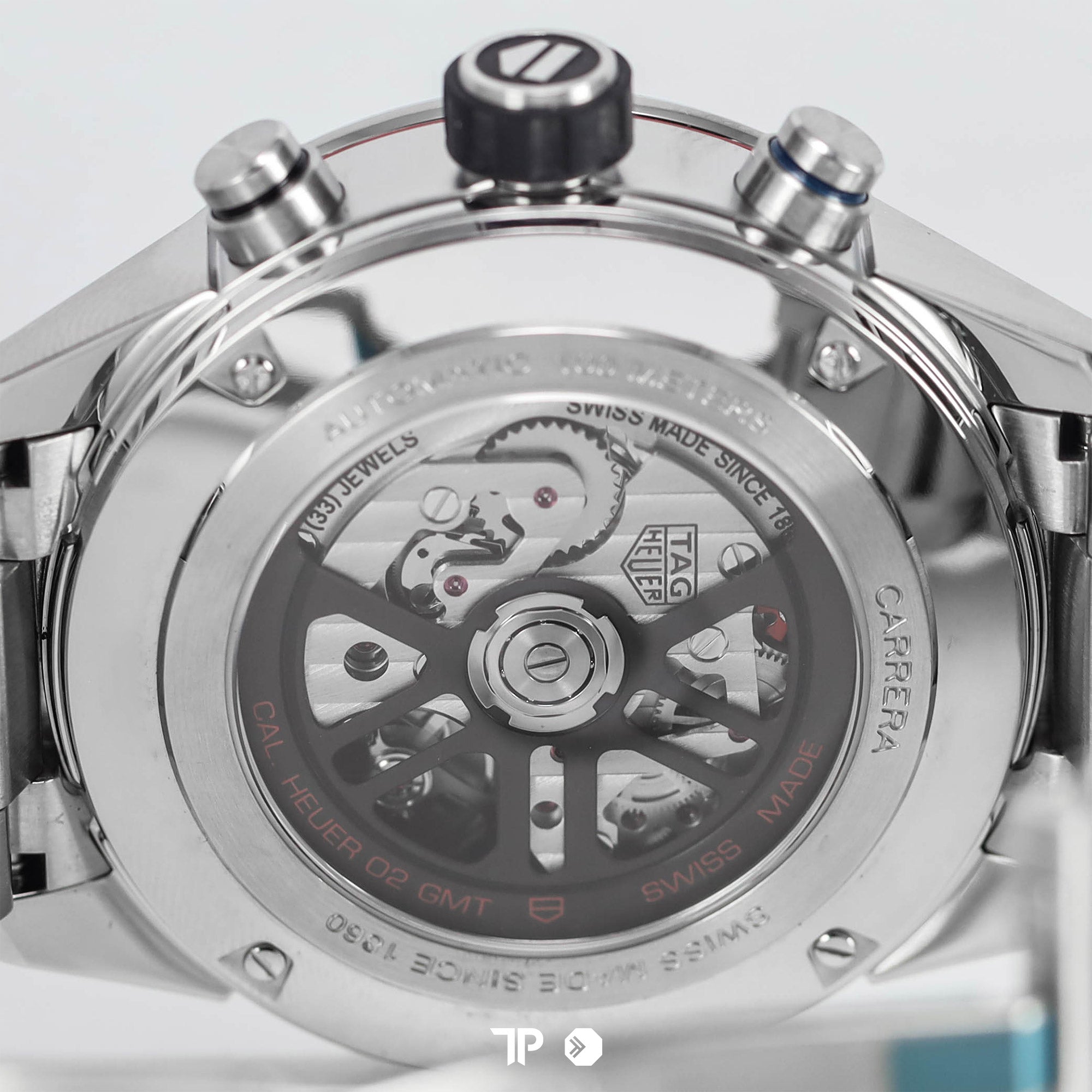 Carrera Heuer 2 Chronograph GMT 'Batman' Skeleton Dial 45mm (2021)