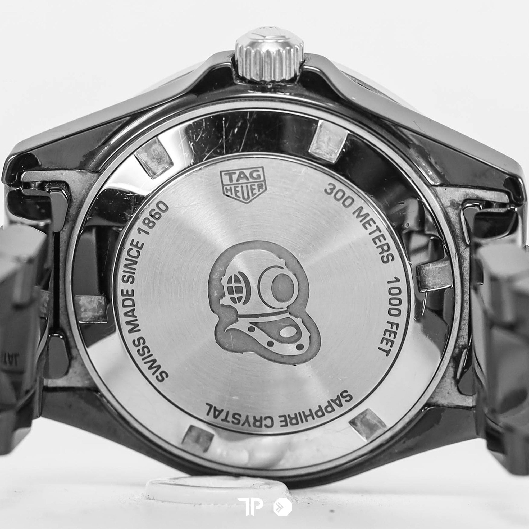 Aquaracer Quartz Lady Diamond Bezel Ceramic Black Dial 35mm (2019)