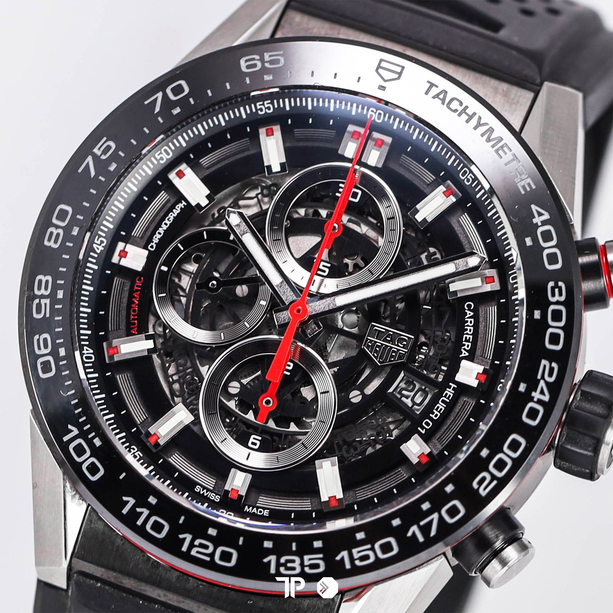 Carrera Heuer 01 Skeleton Dial Ceramic Bezel 45mm (2016)