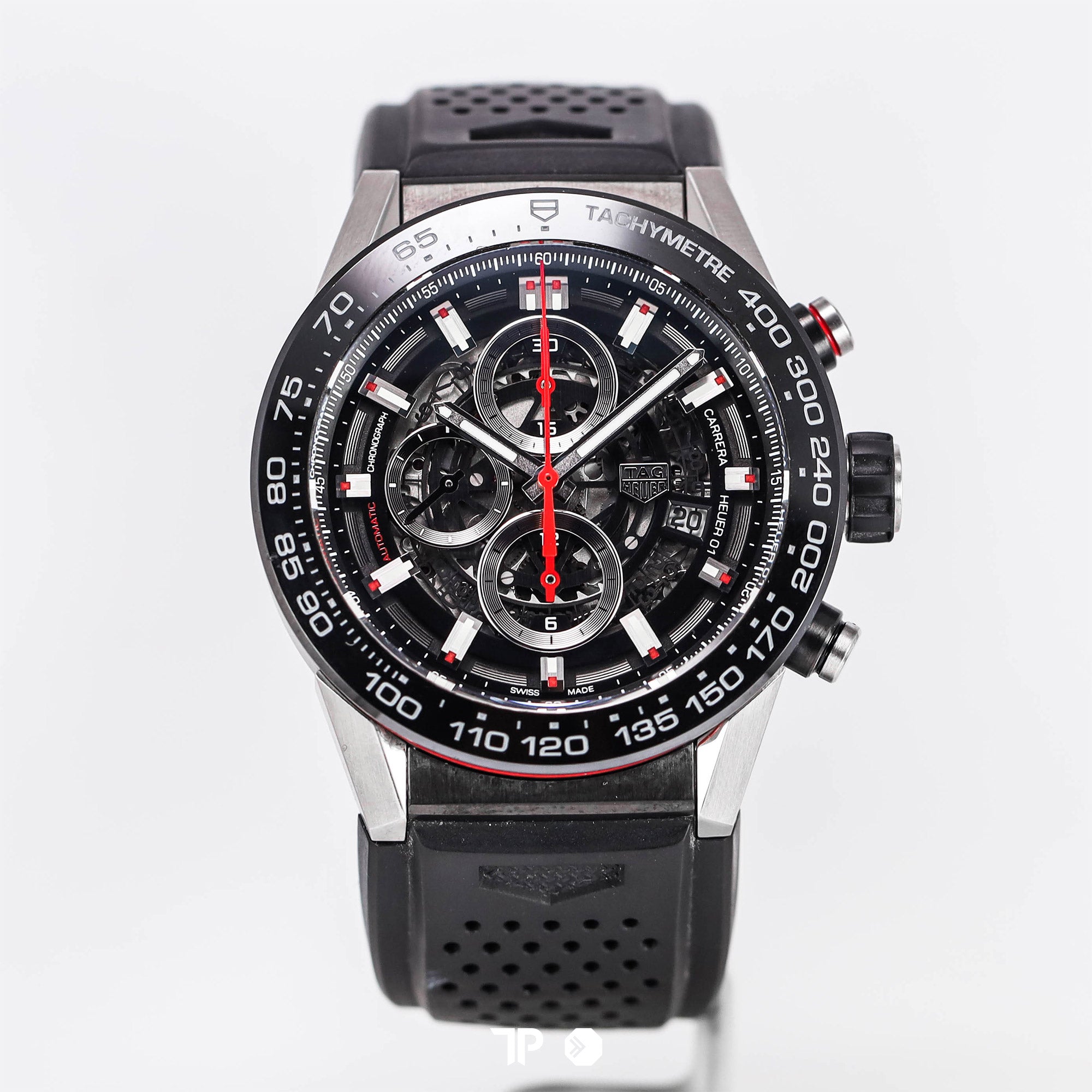 Carrera Heuer 01 Skeleton Dial Ceramic Bezel 45mm (2016)