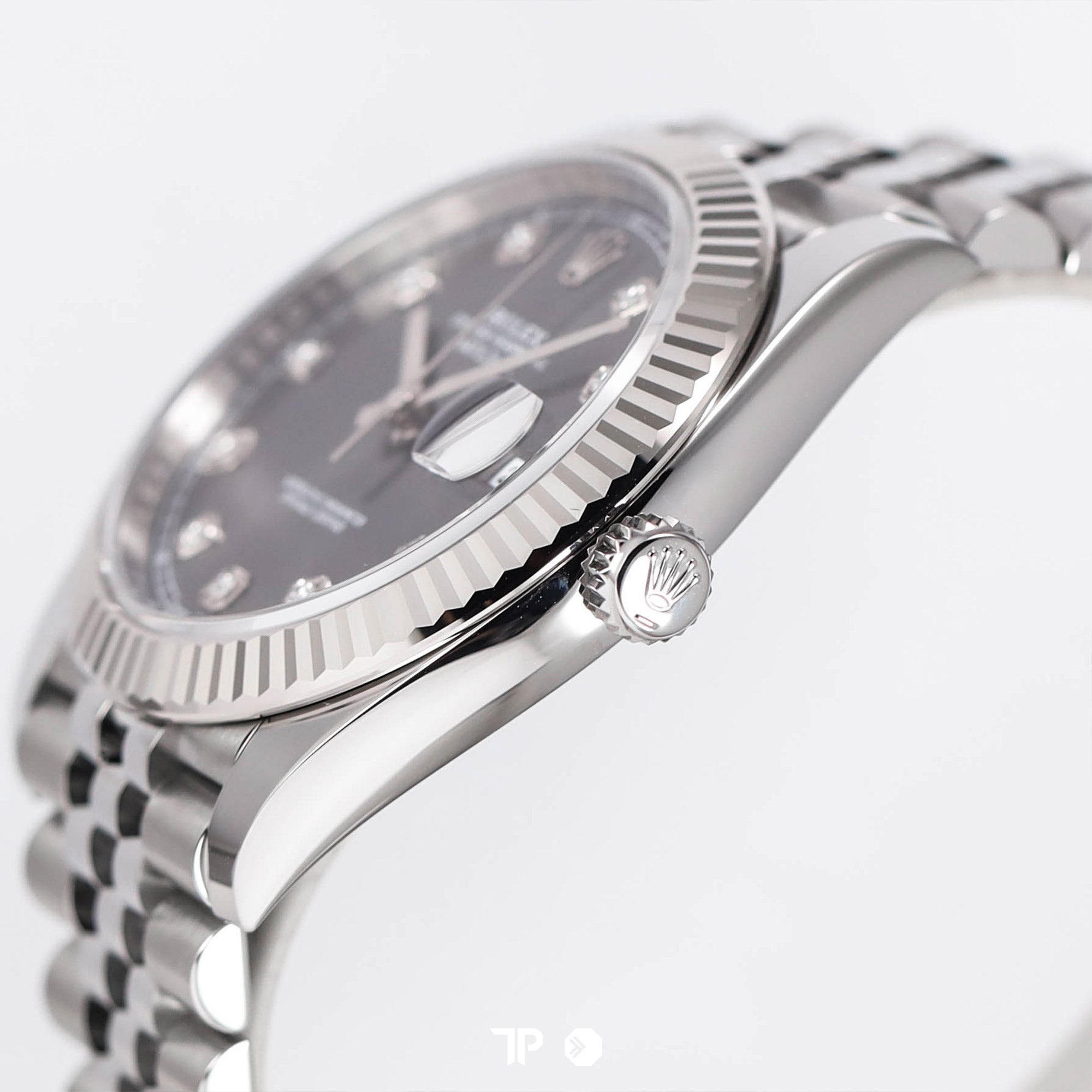 Datejust 41 Rhodium Dial Fluted White Gold Bezel Diamond Index NEW(2025)